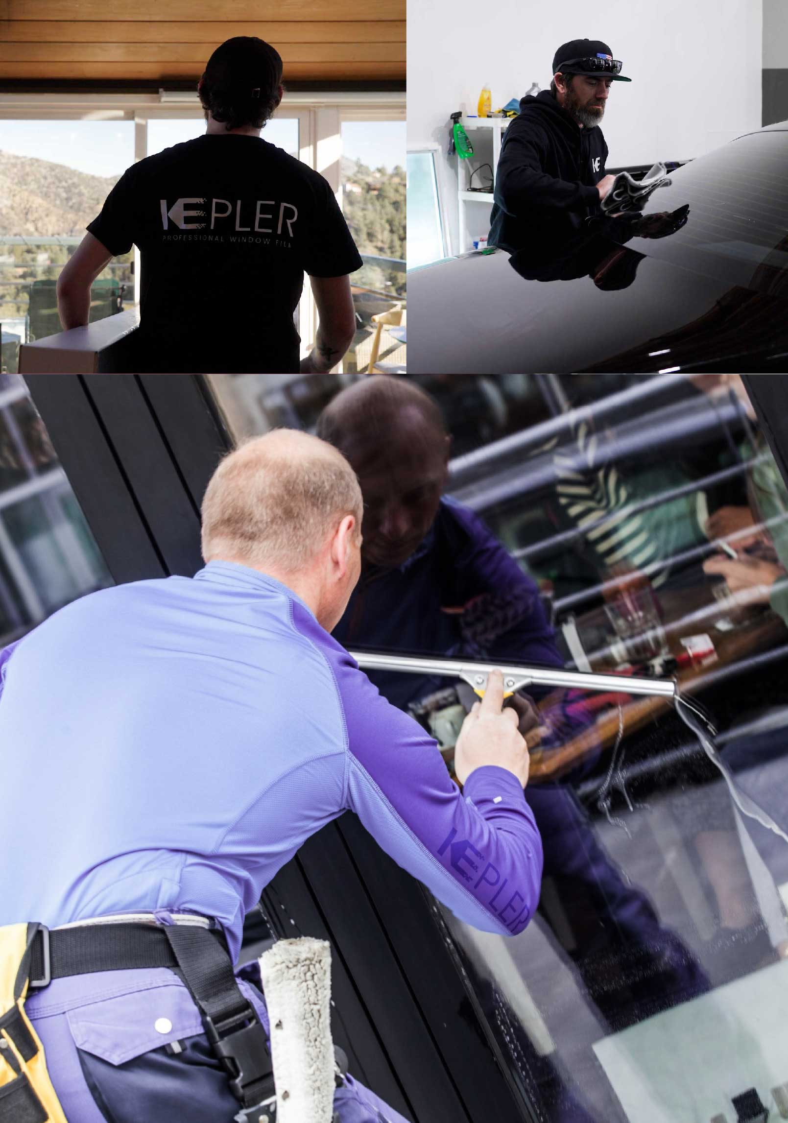 Kepler Expert Applying Anti-Graffiti Window Film to a Alamo Shop Front