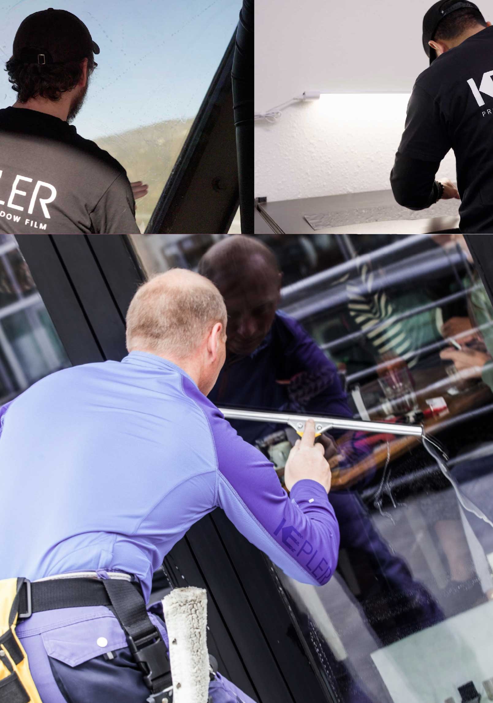 Kepler Expert Applying Anti-Graffiti Window Film to a Monterey Park Shop Front
