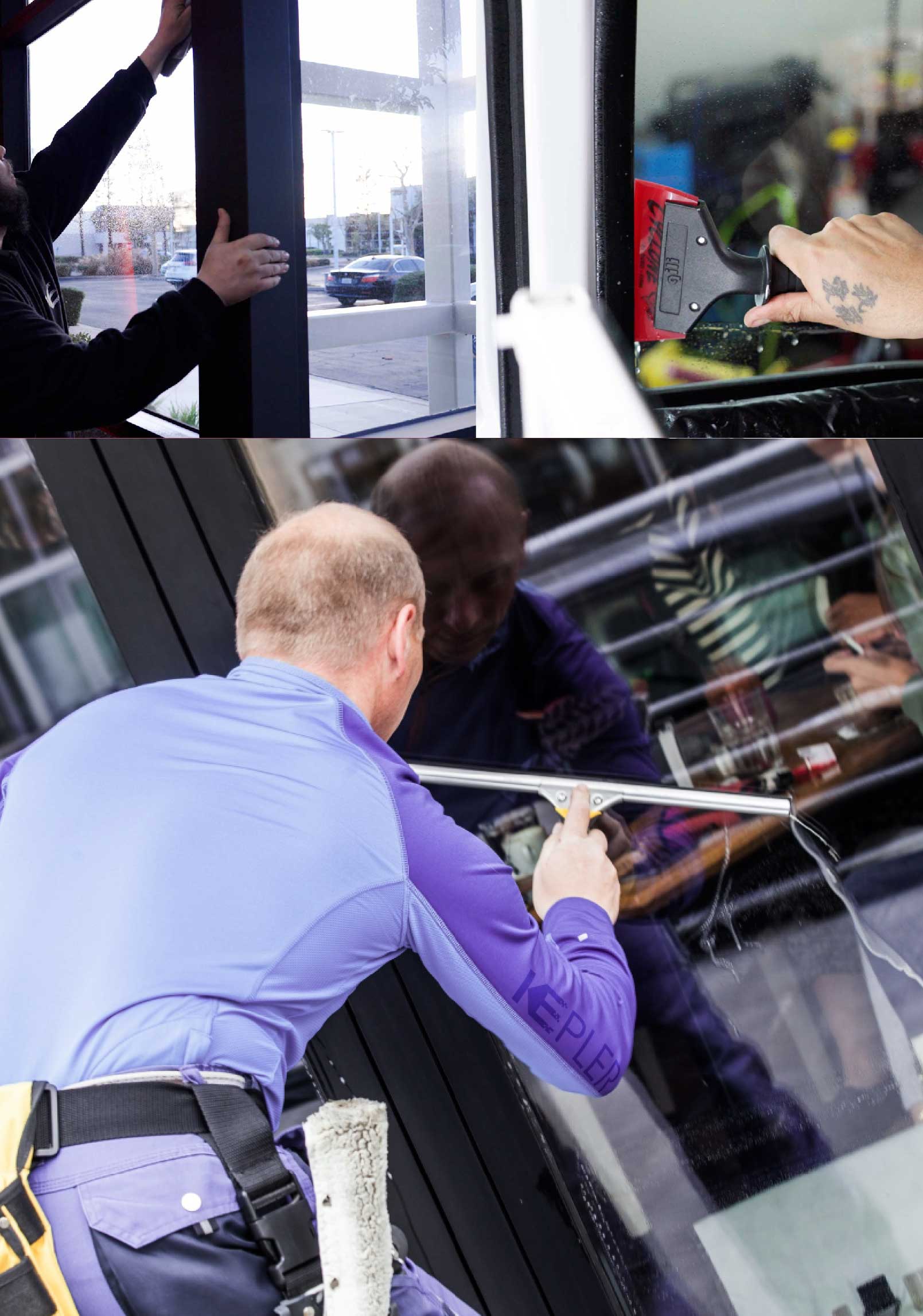 Kepler Expert Applying Anti-Graffiti Window Film to a Cuyahoga Falls Shop Front