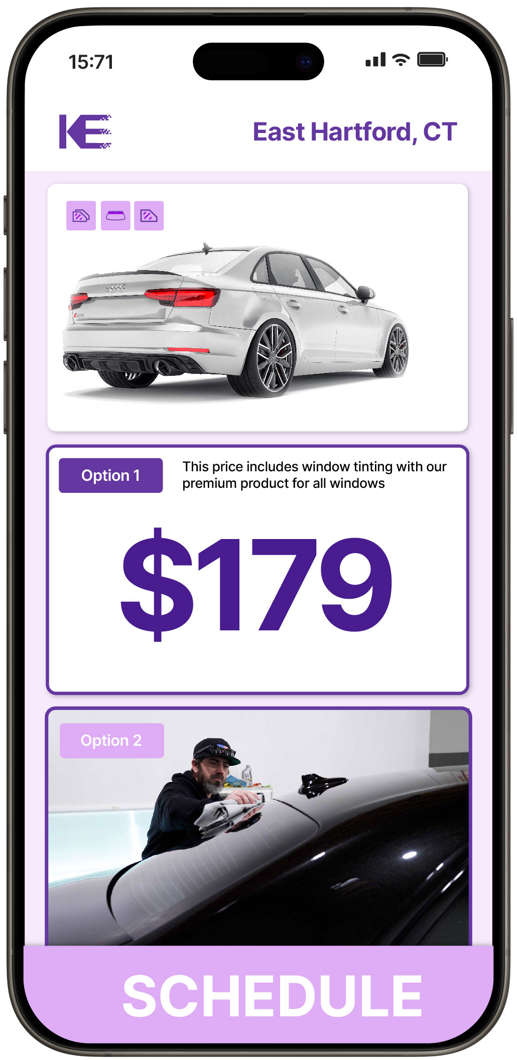 View Reasonable Car Window Tinting Rates in East Hartford, Connecticut