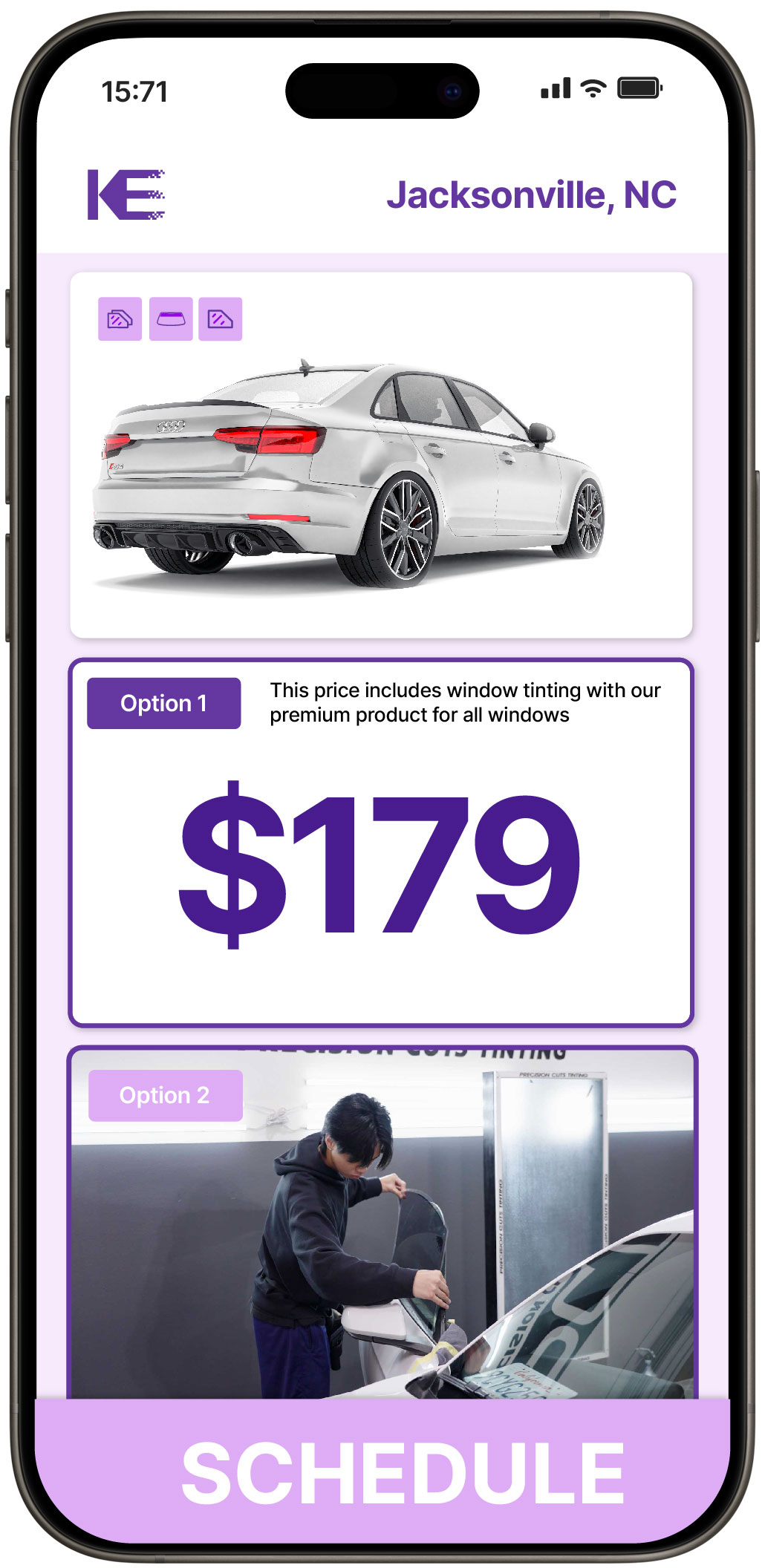 View Affordable Car Window Tinting Prices in Jacksonville, North Carolina