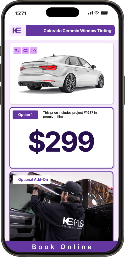View Competitive Car Window Tinting Prices in Colorado