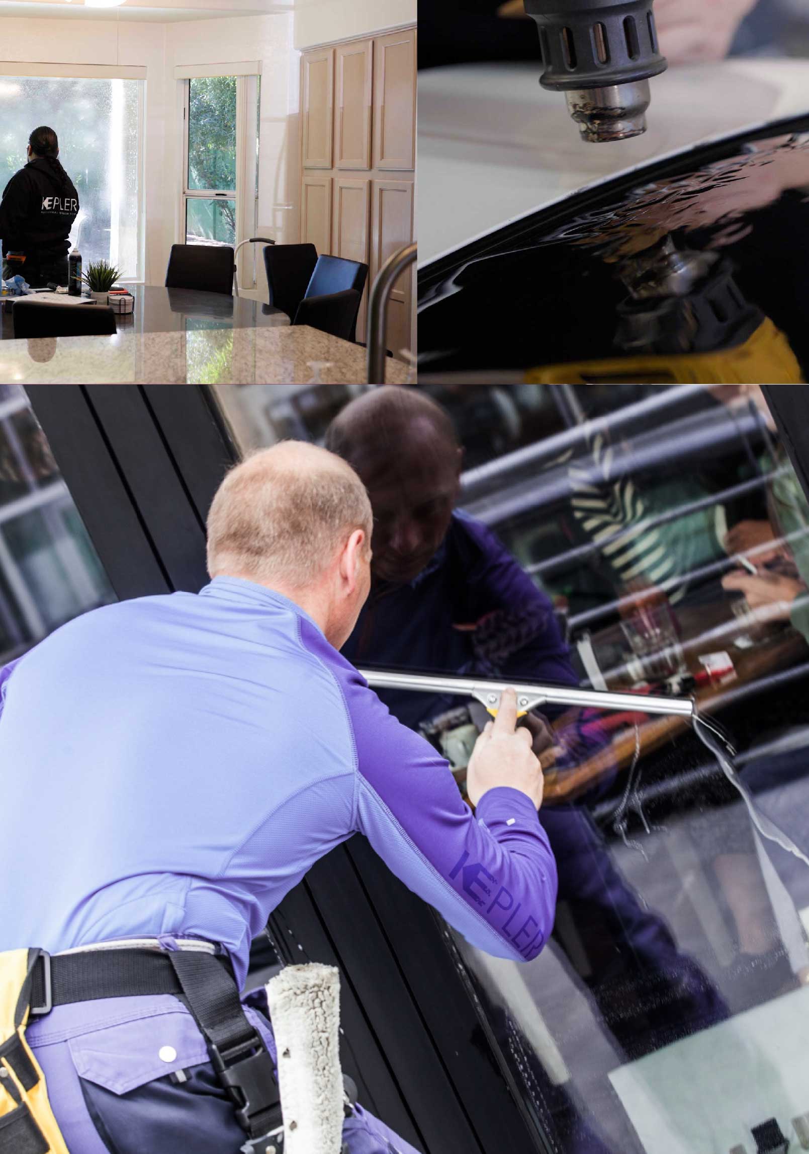 Kepler Skilled Applying Anti-Graffiti Window Film to a Donna Shop Front