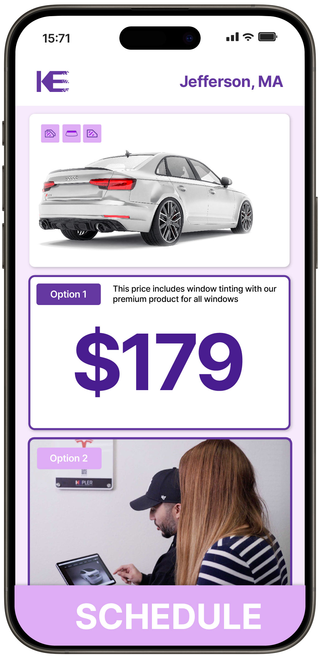 View Competitive Car Window Tinting Rates in Jefferson, Massachusetts