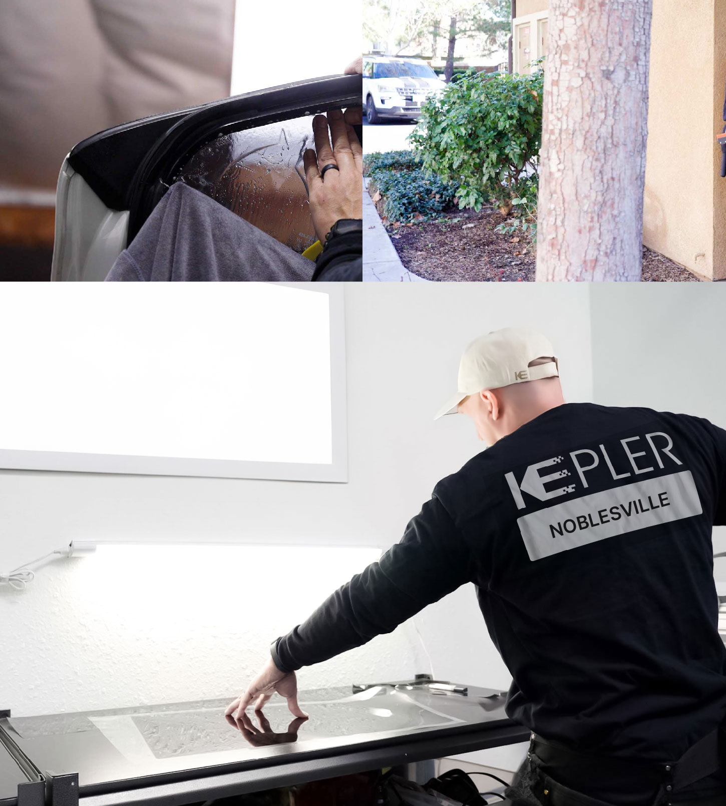 Window Tinting Specialist Cutting Film in Noblesville, Indiana