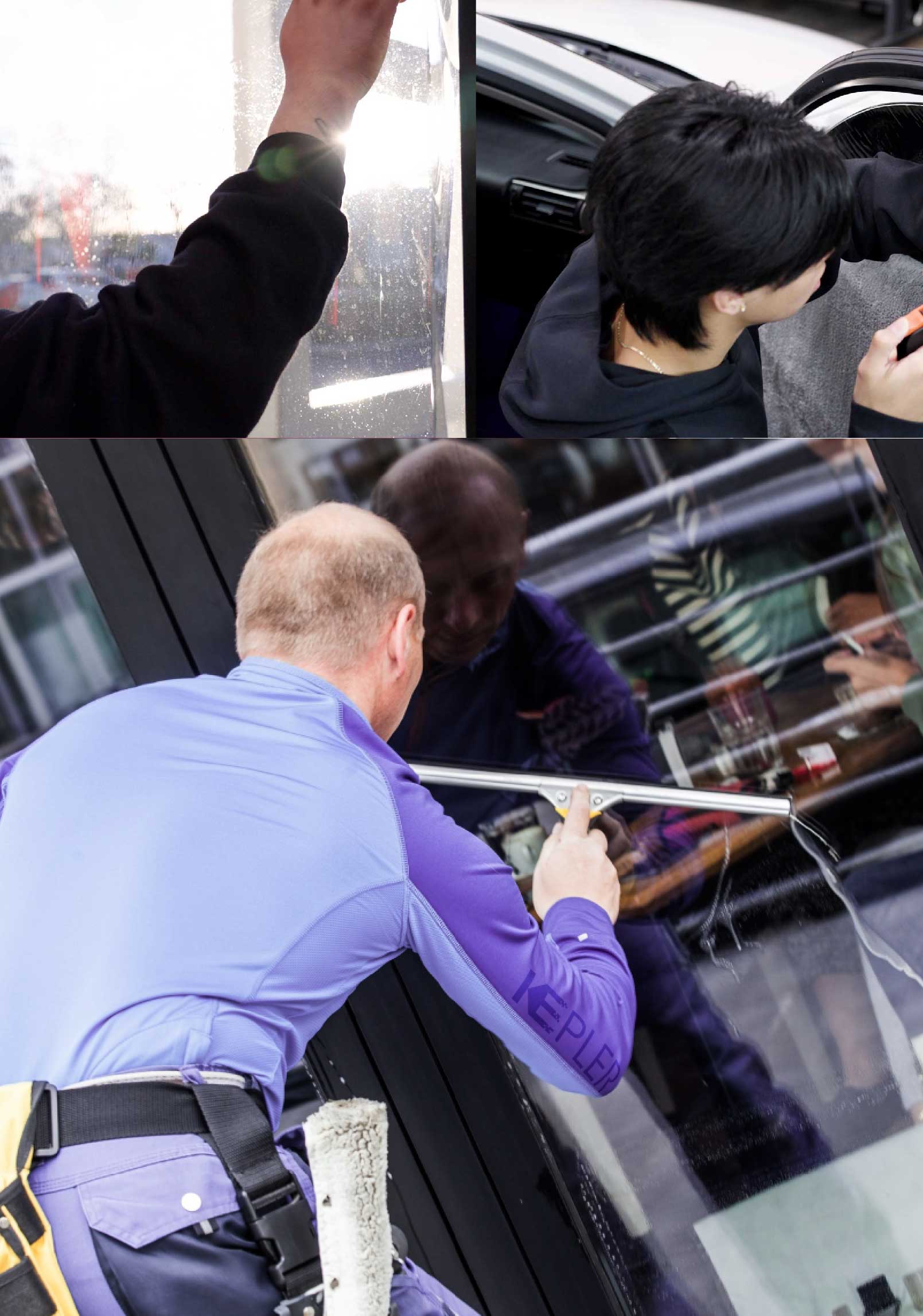 Kepler Professional Applying Anti-Graffiti Window Film to a Moorpark Shop Front