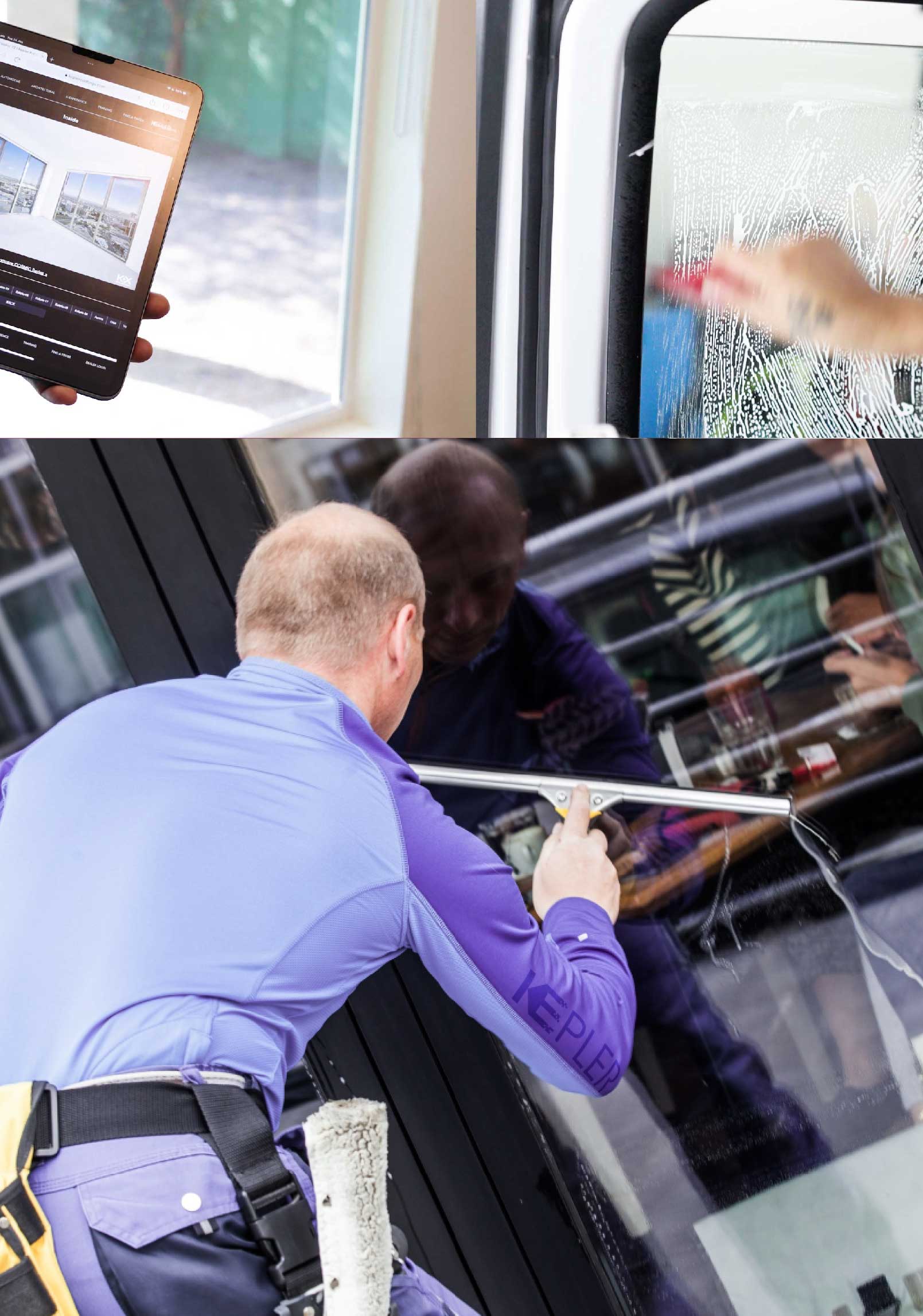 Kepler Expert Applying Anti-Graffiti Window Film to a Warminster Shop Front