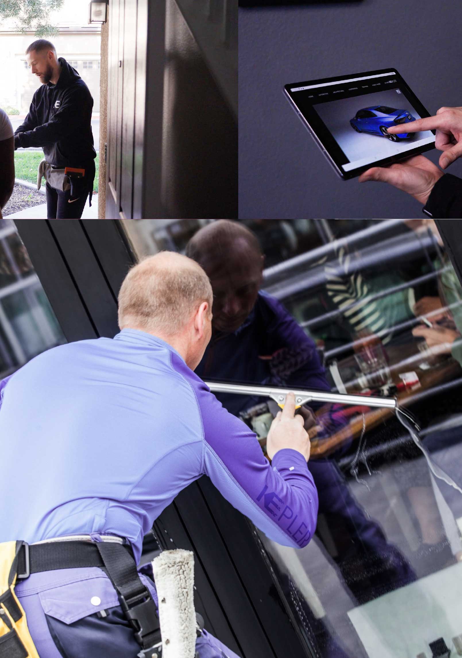 Kepler Expert Applying Anti-Graffiti Window Film to a Turlock Shop Front