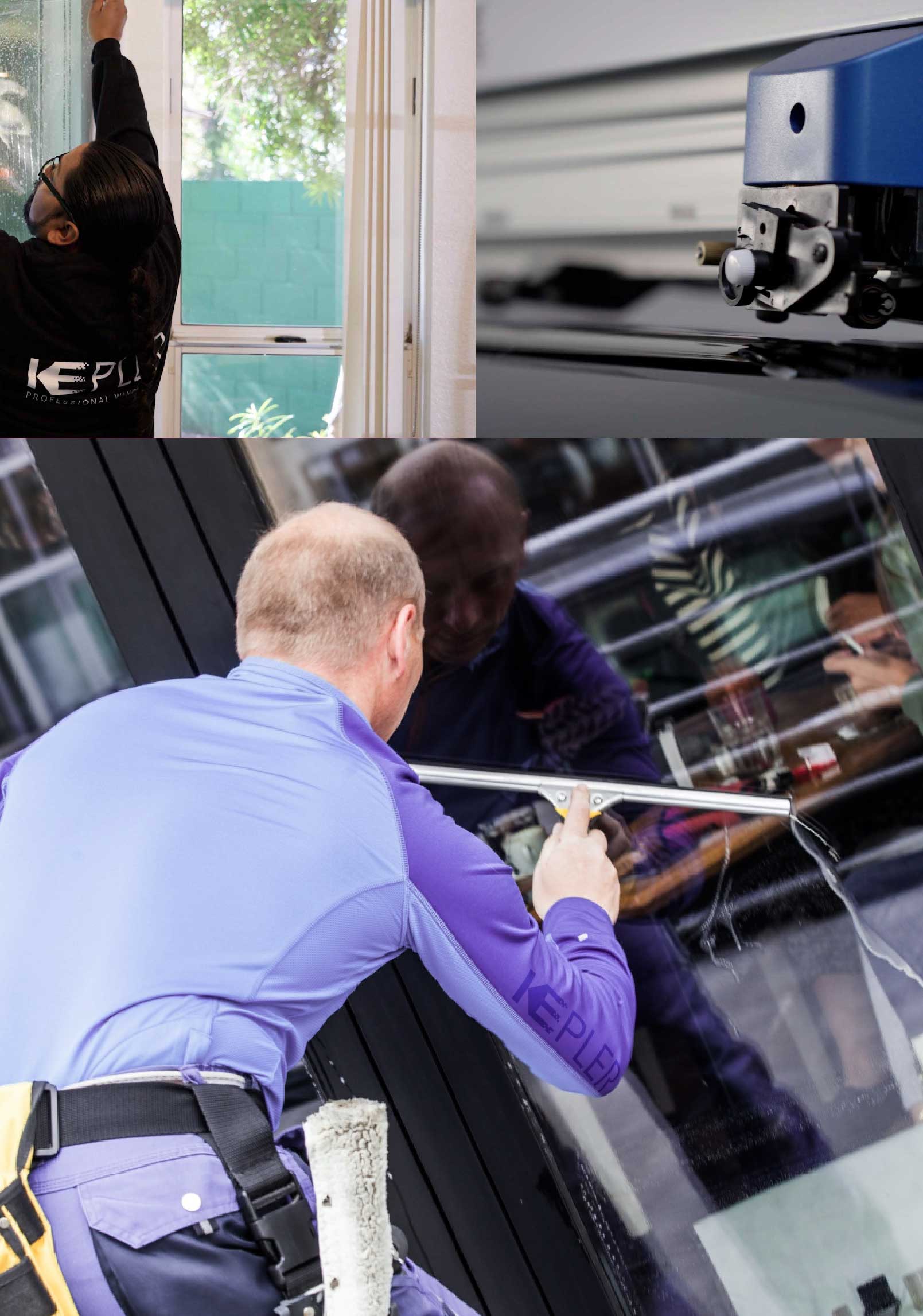 Kepler Professional Applying Anti-Graffiti Window Film to a Clarksburg Shop Front