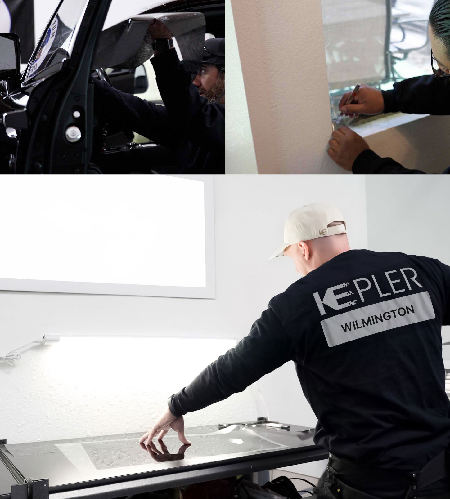 Window Tinting Specialist Cutting Film in Wilmington, Delaware