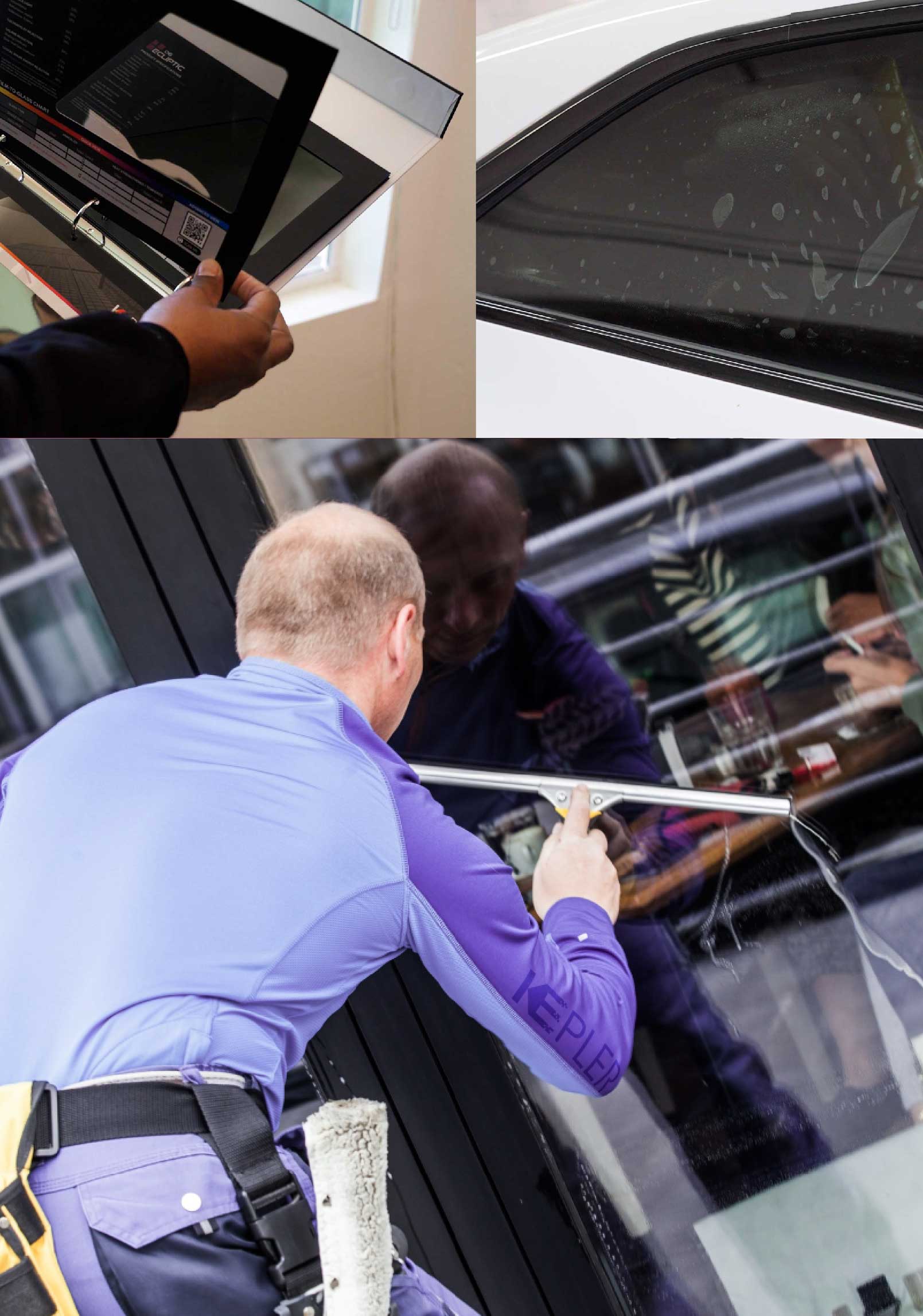Kepler Expert Applying Anti-Graffiti Window Film to a Wyckoff Shop Front