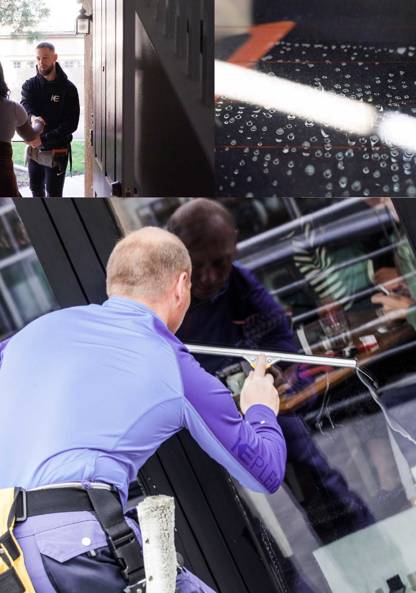Kepler Skilled Applying Anti-Graffiti Window Film to a Key West Shop Front