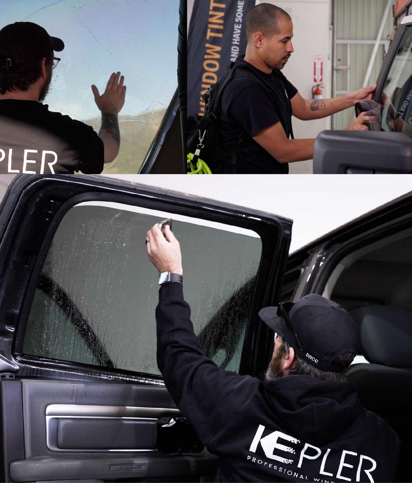 Kepler Window Tinting Specialists at Work in Oakdale, Connecticut