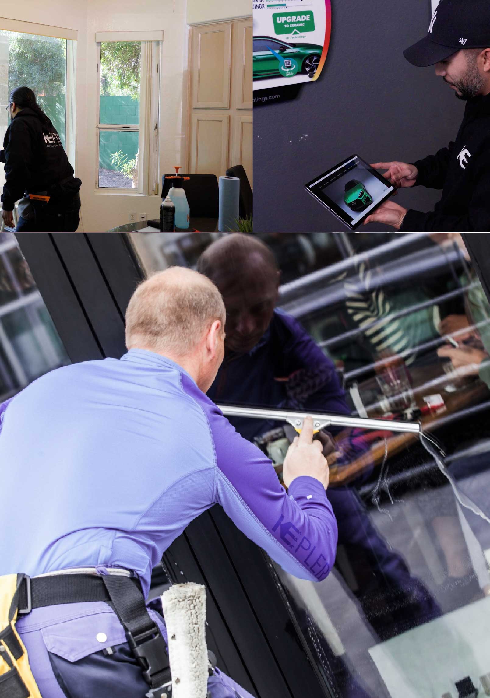 Kepler Skilled Applying Anti-Graffiti Window Film to a Millbrook Shop Front
