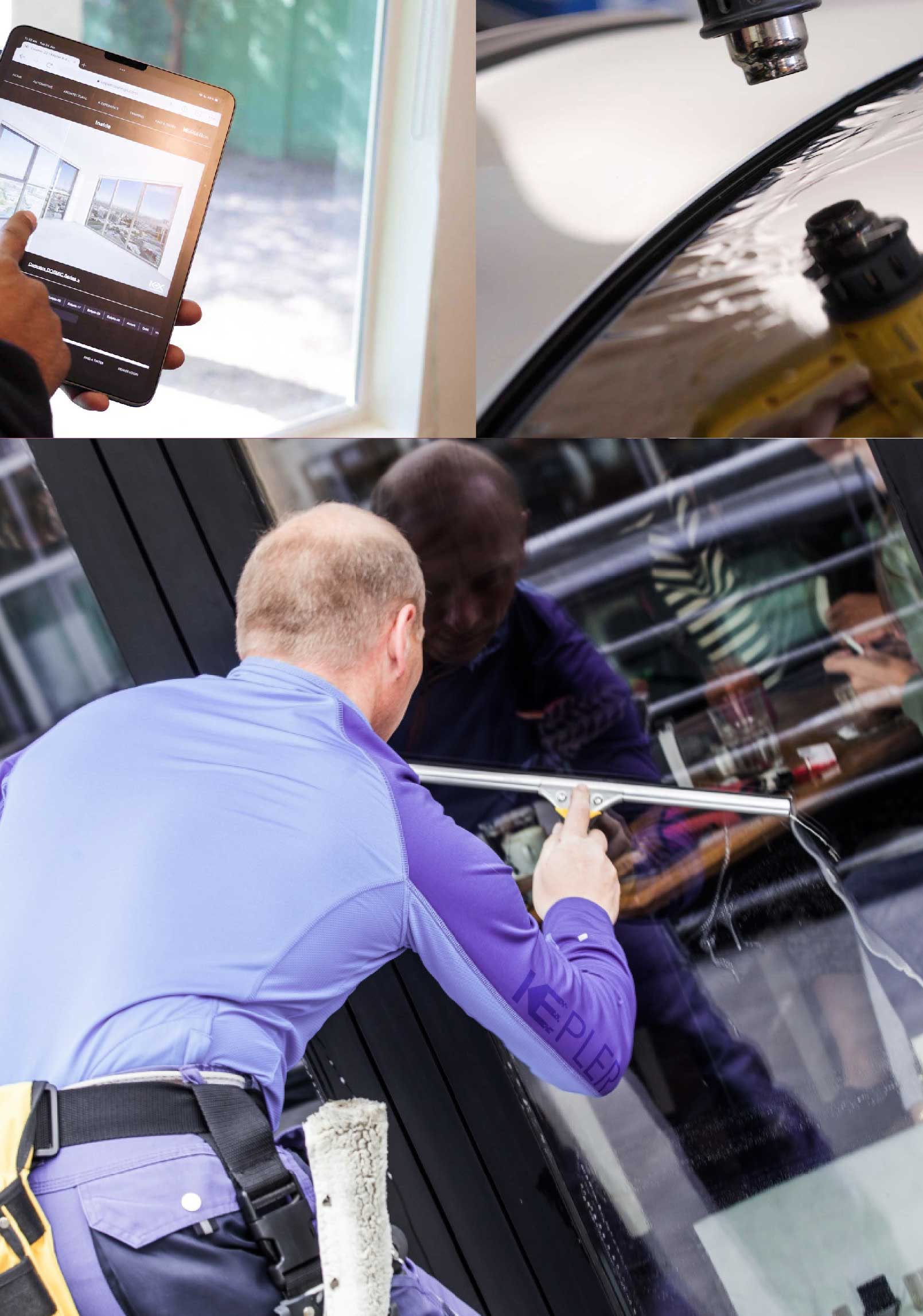 Kepler Professional Applying Anti-Graffiti Window Film to a Winter Haven Shop Front