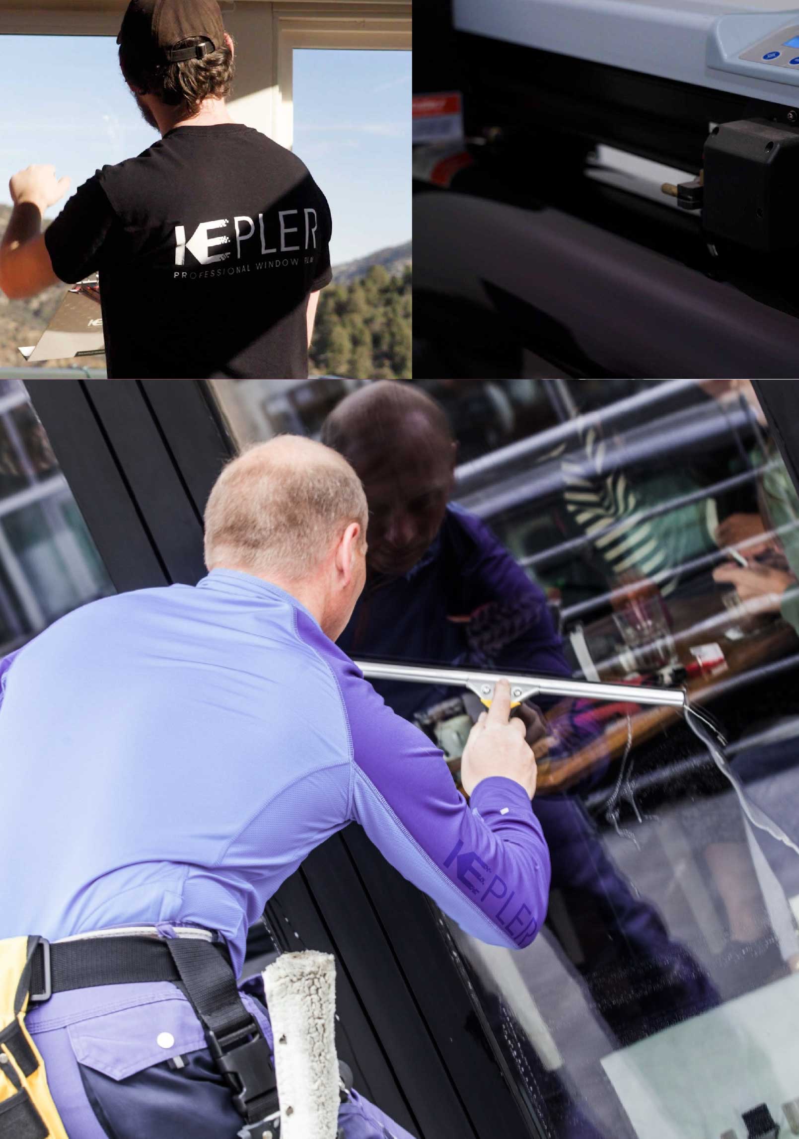 Kepler Professional Applying Anti-Graffiti Window Film to a Rosenberg Shop Front