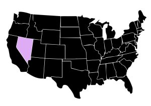 Map Showing Location of Kepler Window Tinters in Nevada with Purple Area on the State