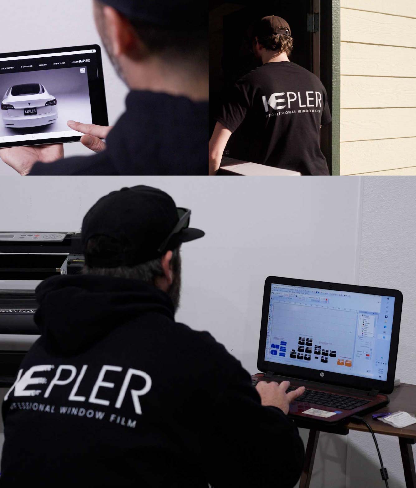 Ceramic Window Tinting Expert Cutting Film in Rosedale, Maryland