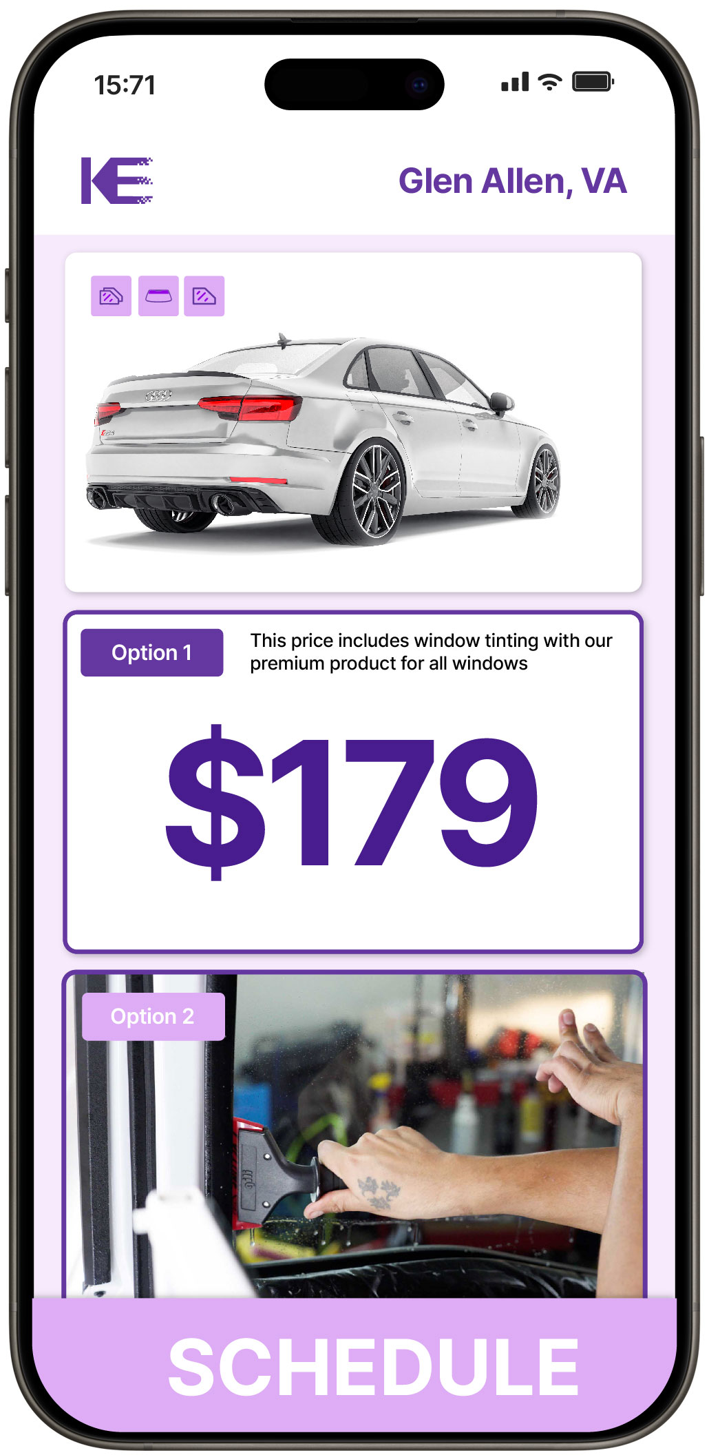 View Competitive Car Window Tinting Rates in Glen Allen, Virginia