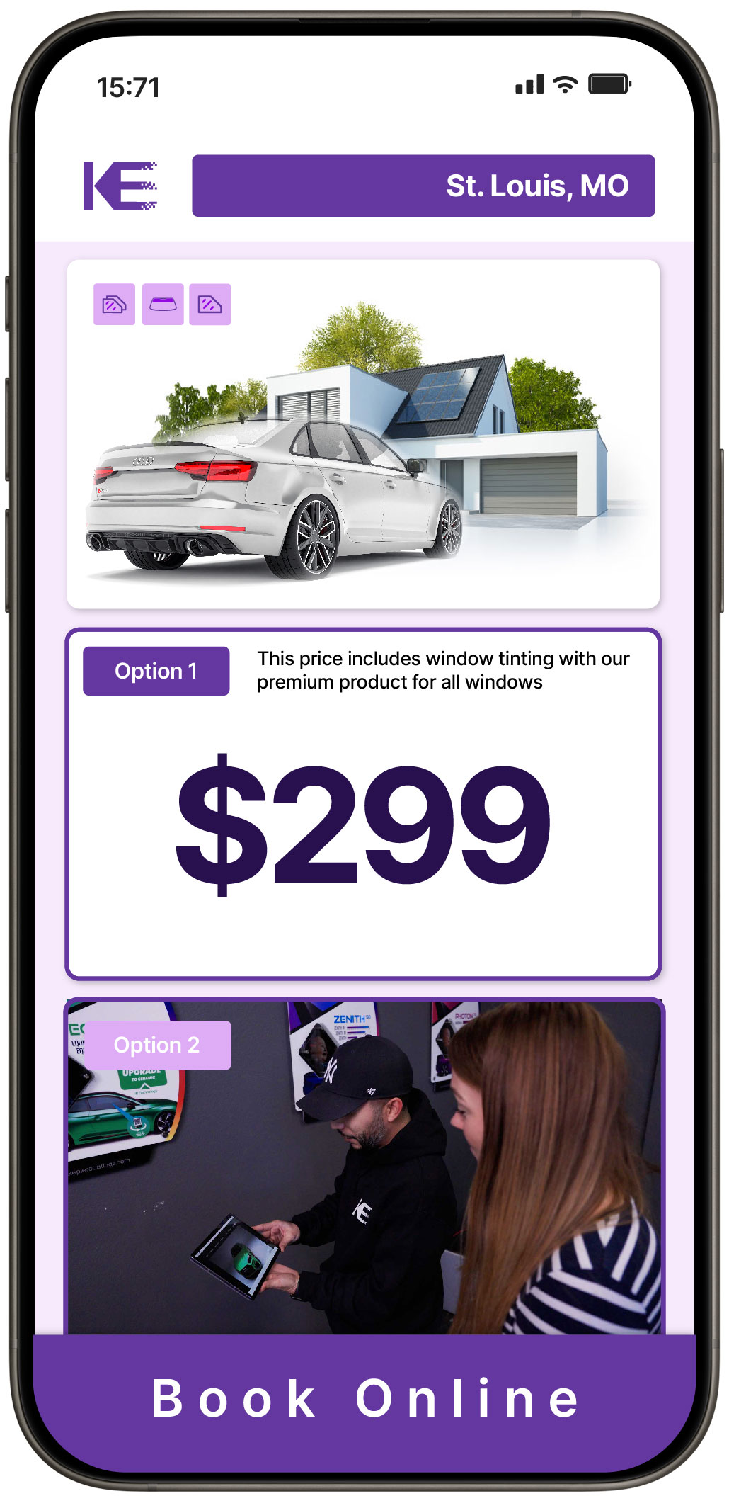 View Competitive Tesla Window Tinting Prices in Warrensburg, Missouri