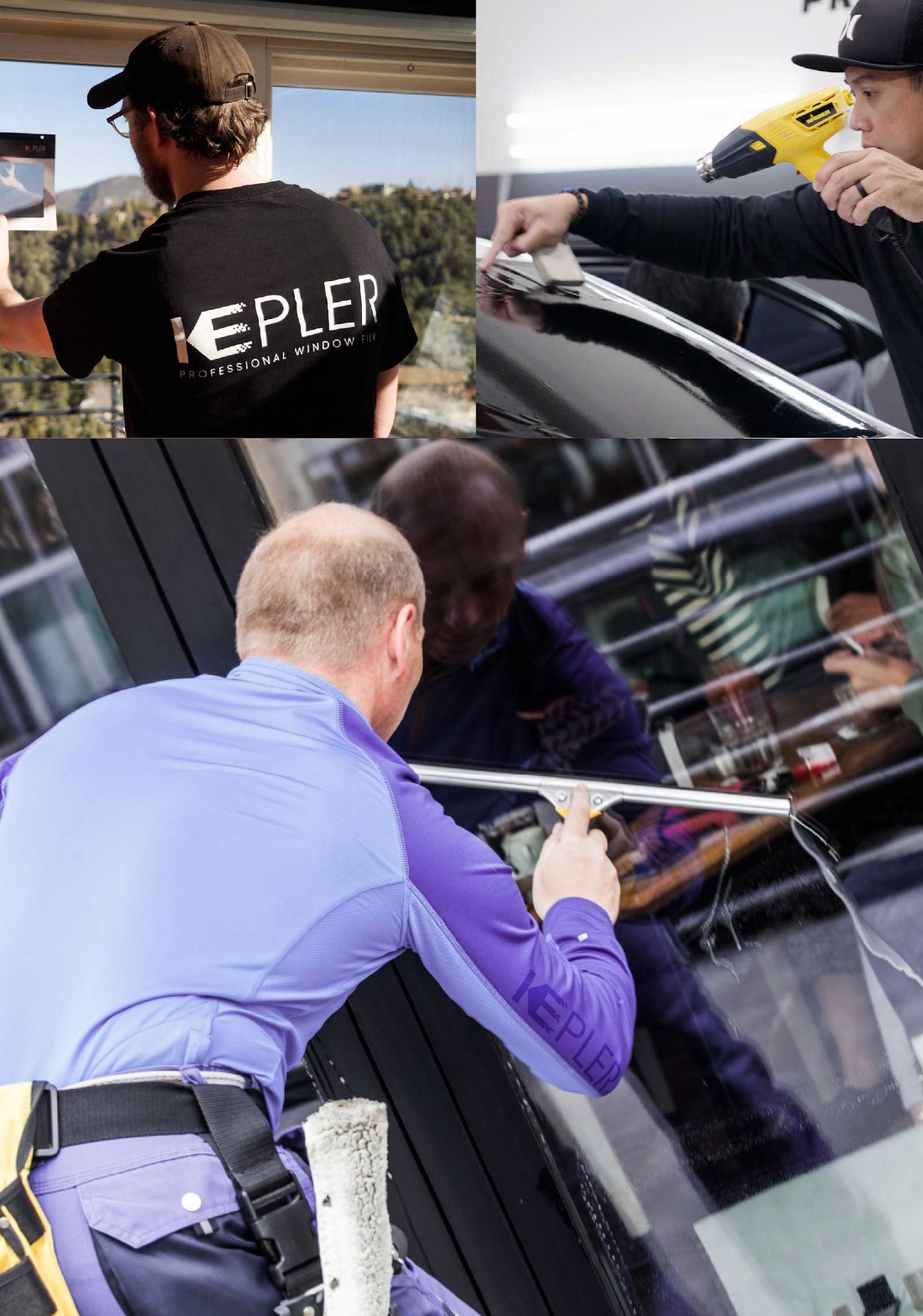 Kepler Skilled Applying Anti-Graffiti Window Film to a Hagerstown Shop Front