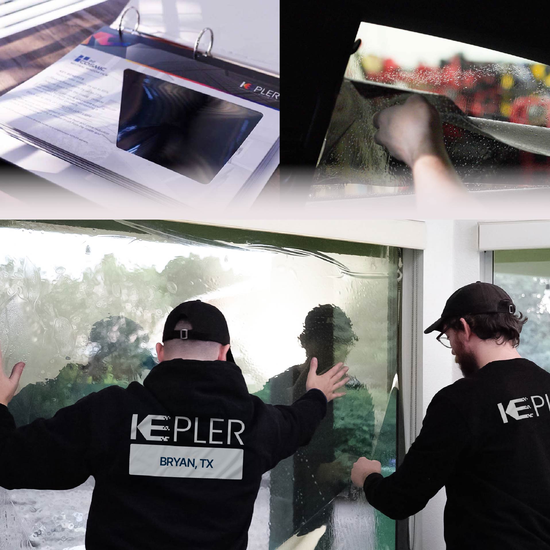 Kepler Specialist Performing Commercial Window Tinting in Bryan Bryan