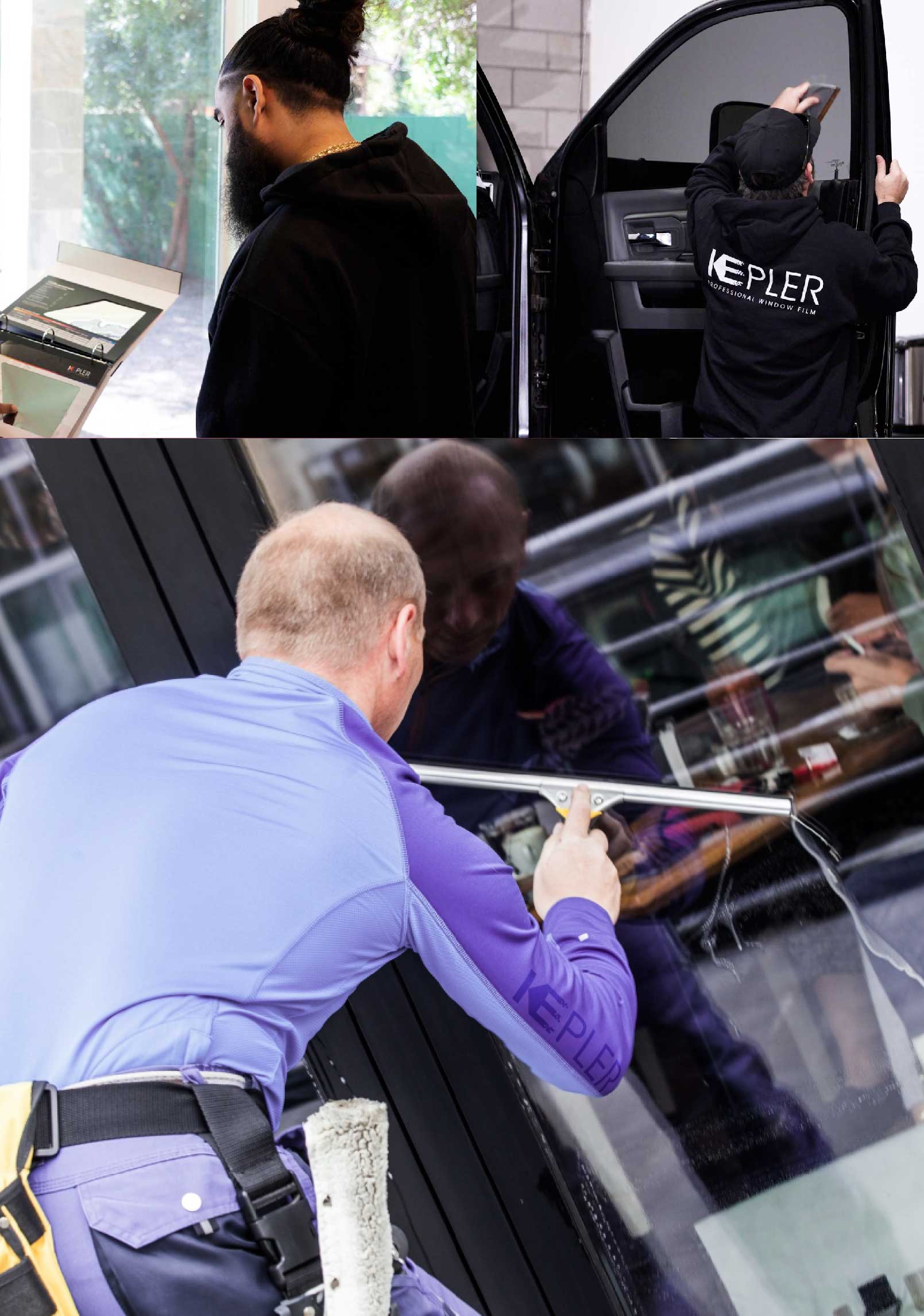 Kepler Skilled Applying Anti-Graffiti Window Film to a Apple Valley Shop Front