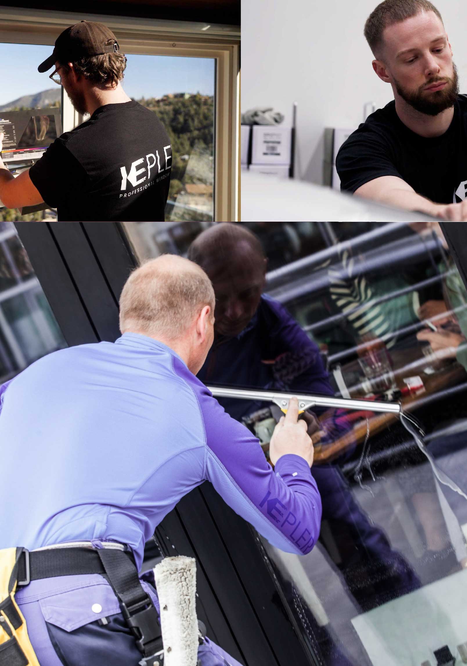 Kepler Professional Applying Anti-Graffiti Window Film to a Pharr Shop Front