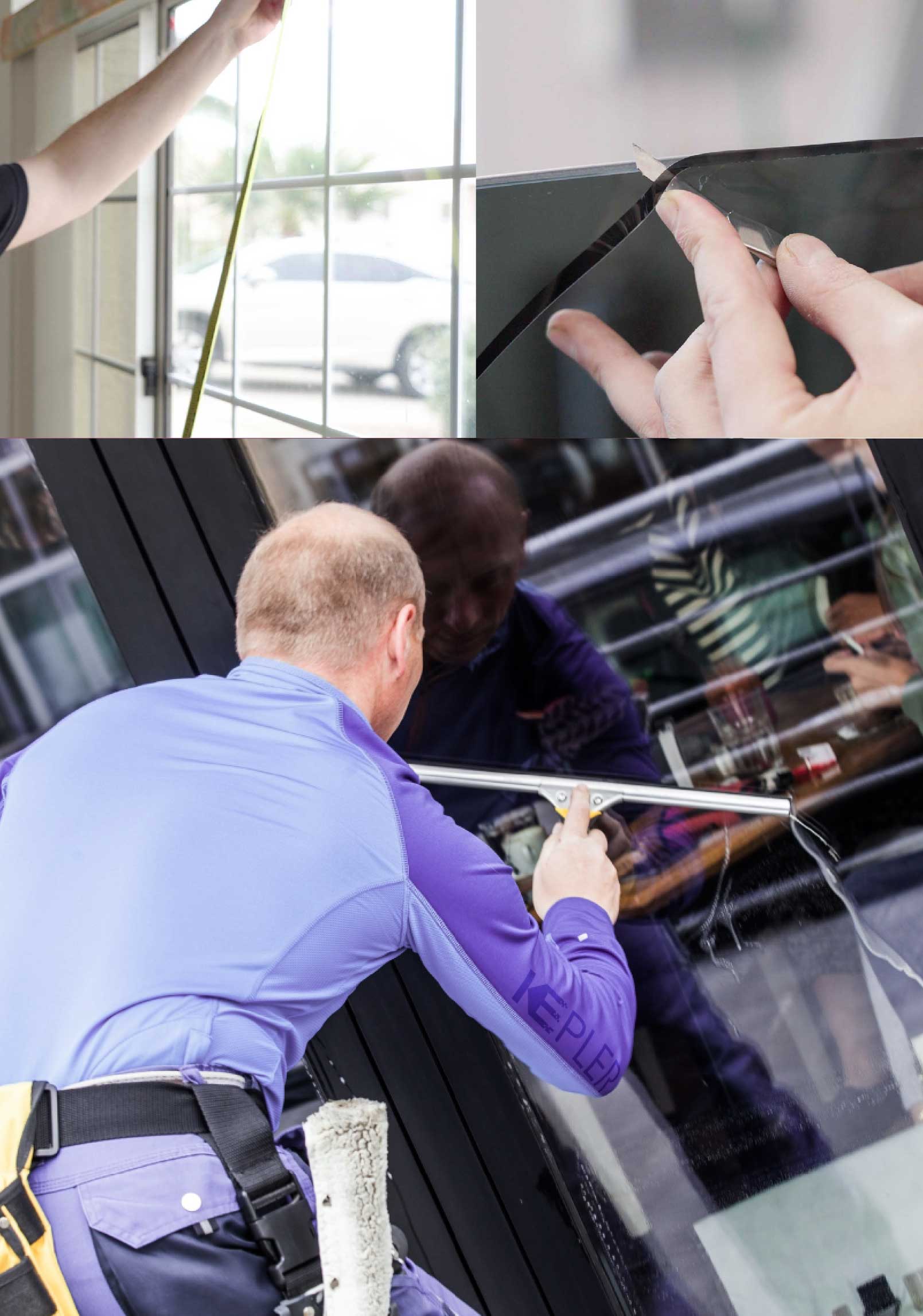 Kepler Professional Applying Anti-Graffiti Window Film to a Southfield Shop Front