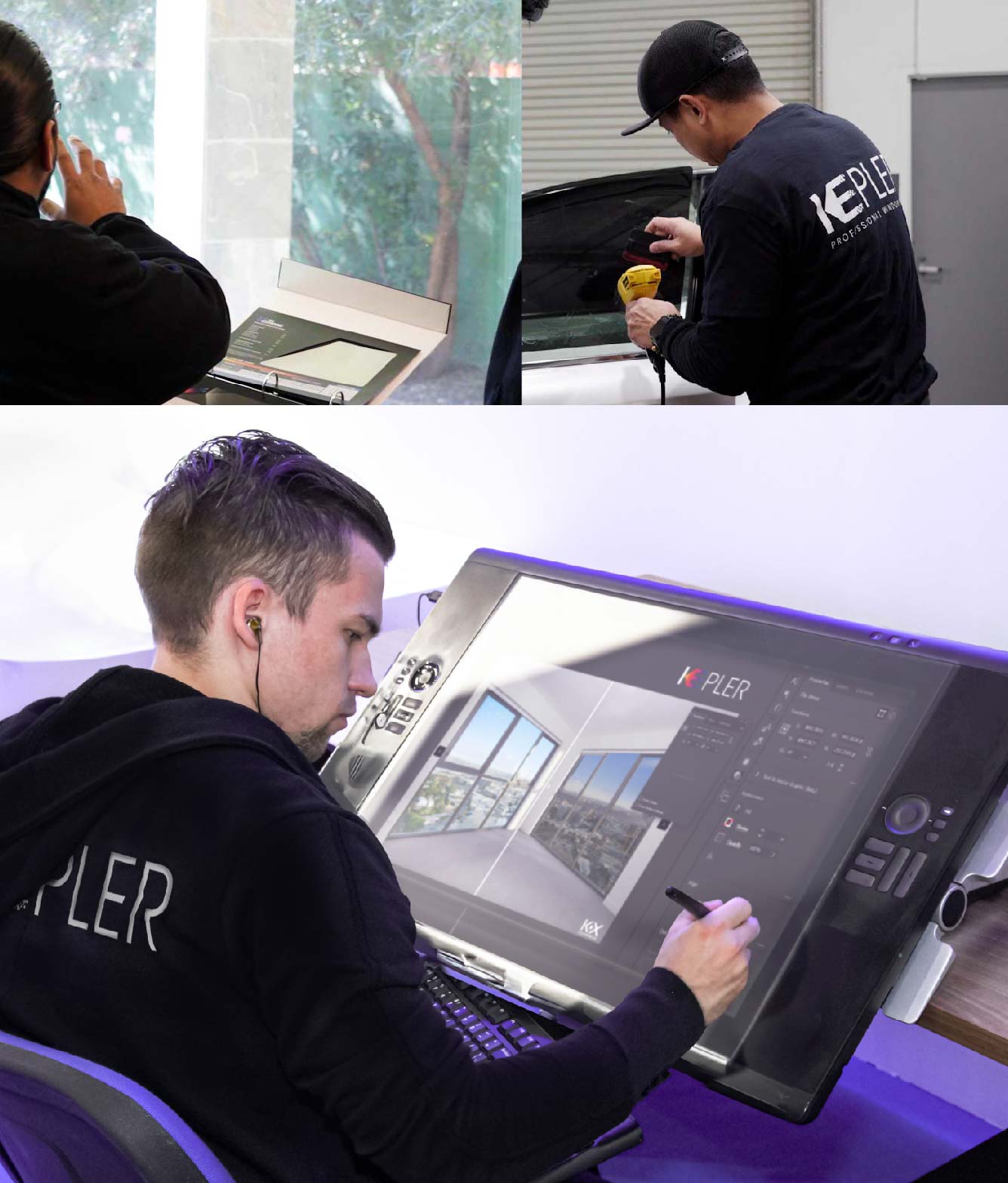 Kepler Specialist Performing Commercial Window Tinting in Ellington Ellington