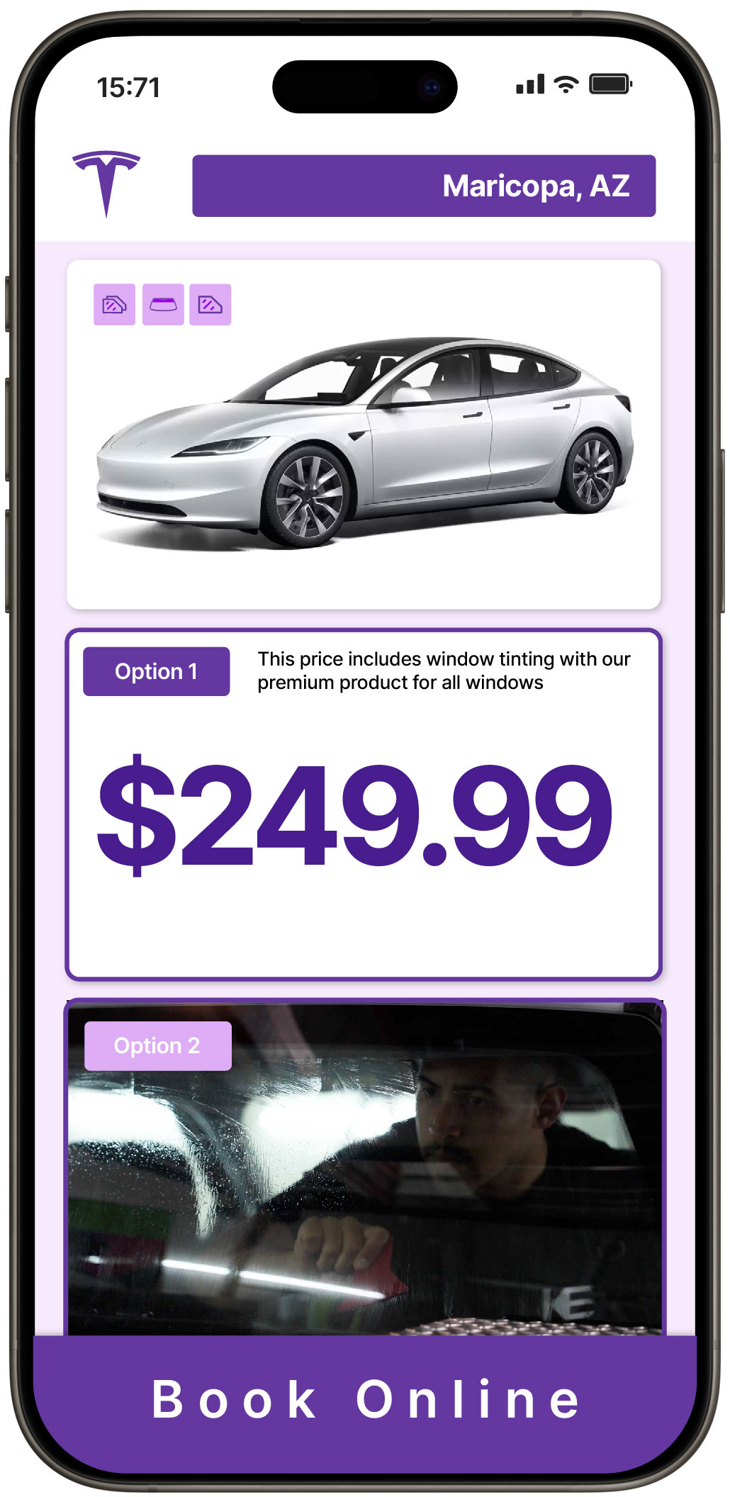 View Reasonable Tesla Window Tinting Prices in Maricopa, Arizona