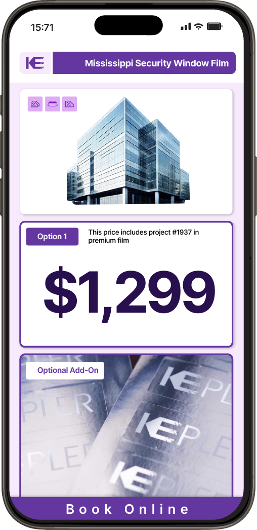 Get Security Window Film Pricing on Your Phone in Mississippi