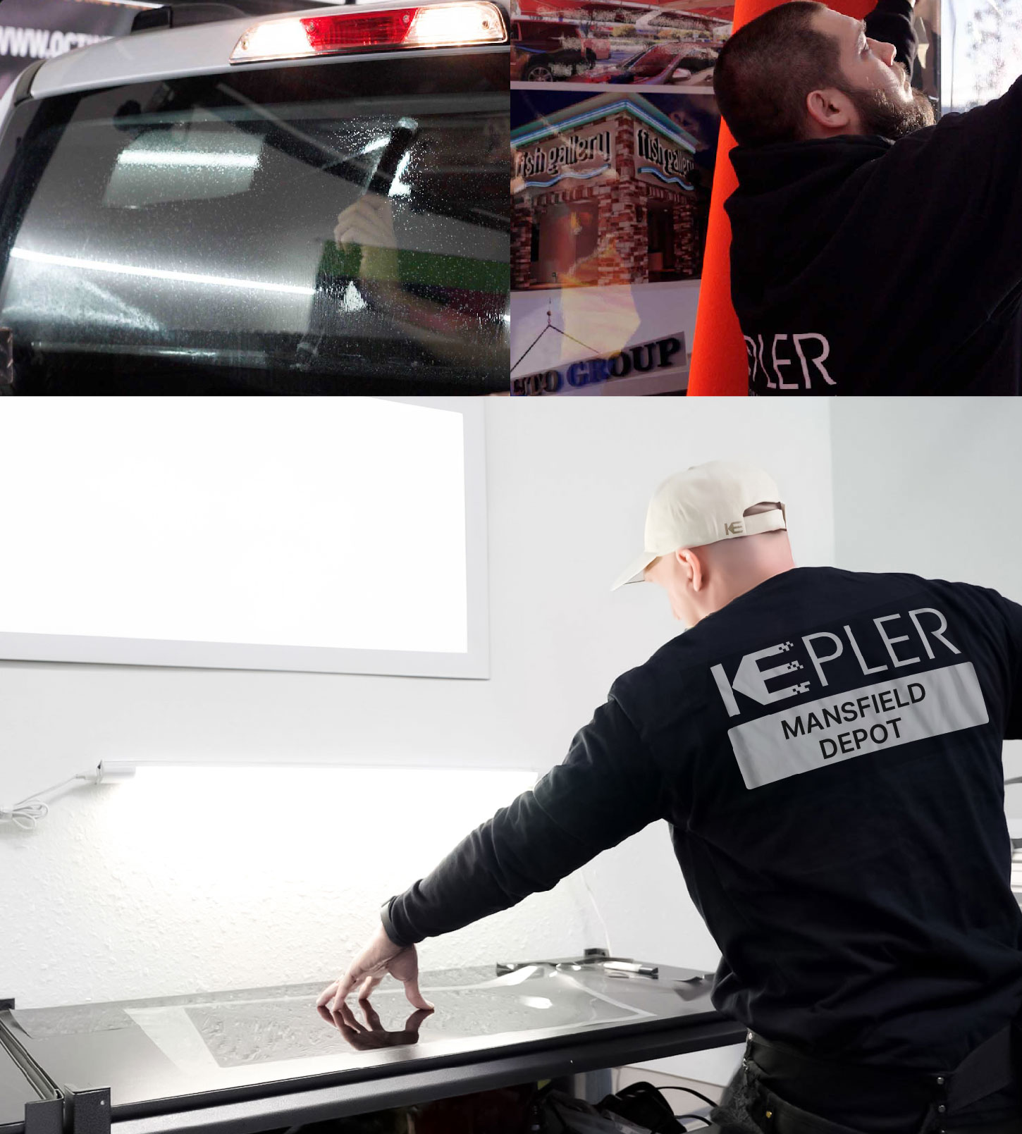 Window Tinting Specialist Cutting Film in Mansfield Depot, Connecticut