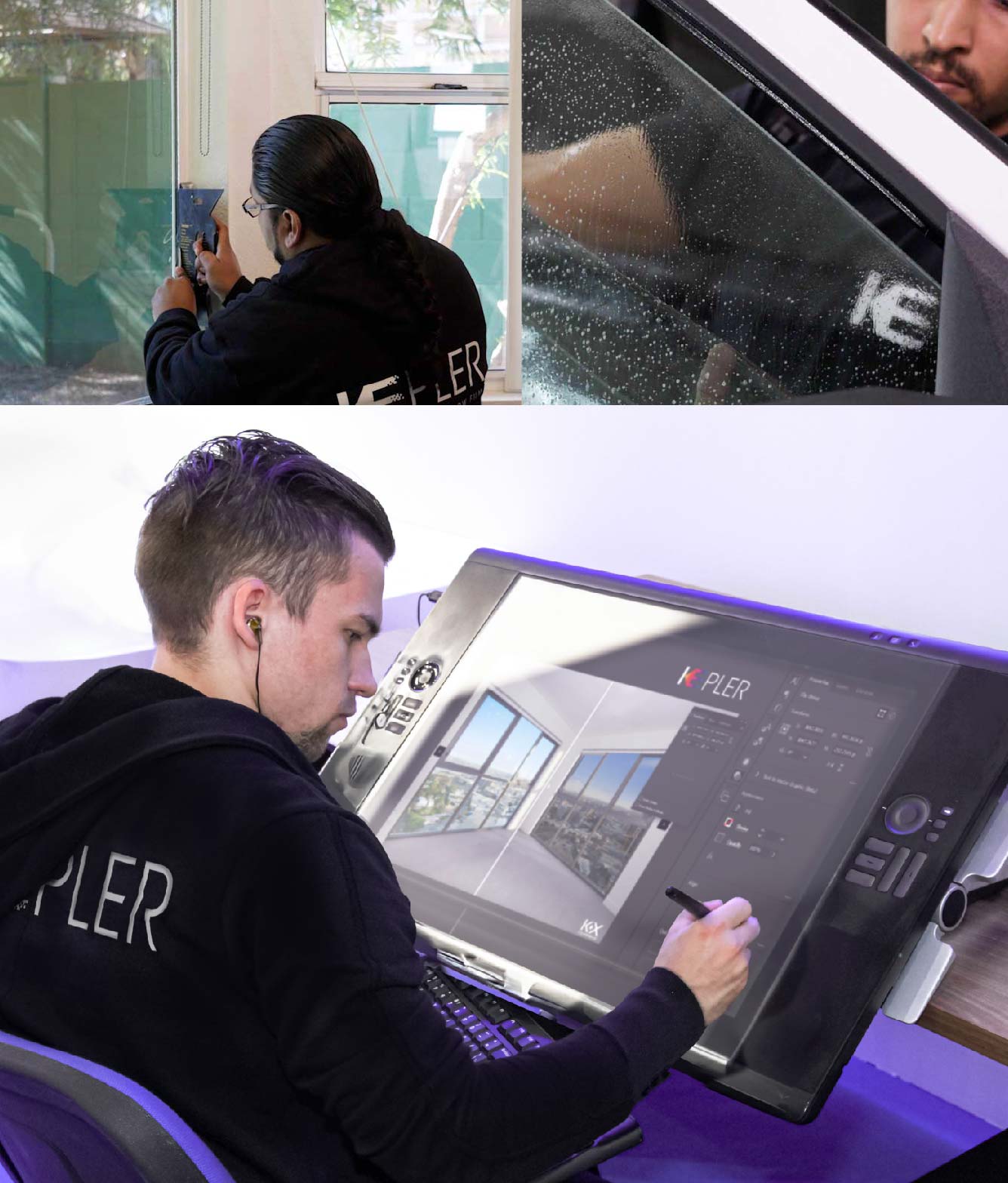 Kepler Specialist Performing Commercial Window Tinting in Amsterdam Amsterdam