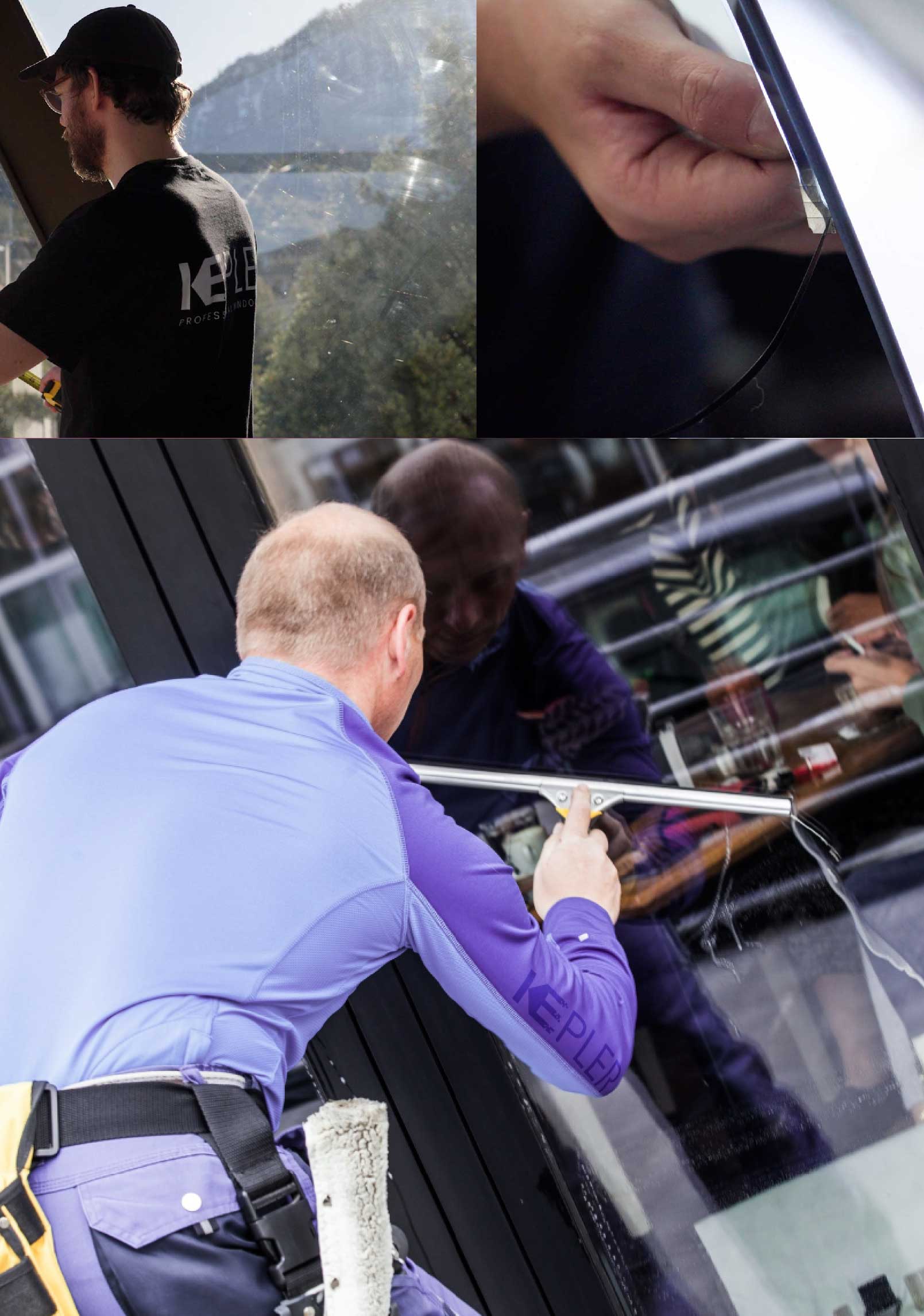 Kepler Expert Applying Anti-Graffiti Window Film to a Clarksville Shop Front