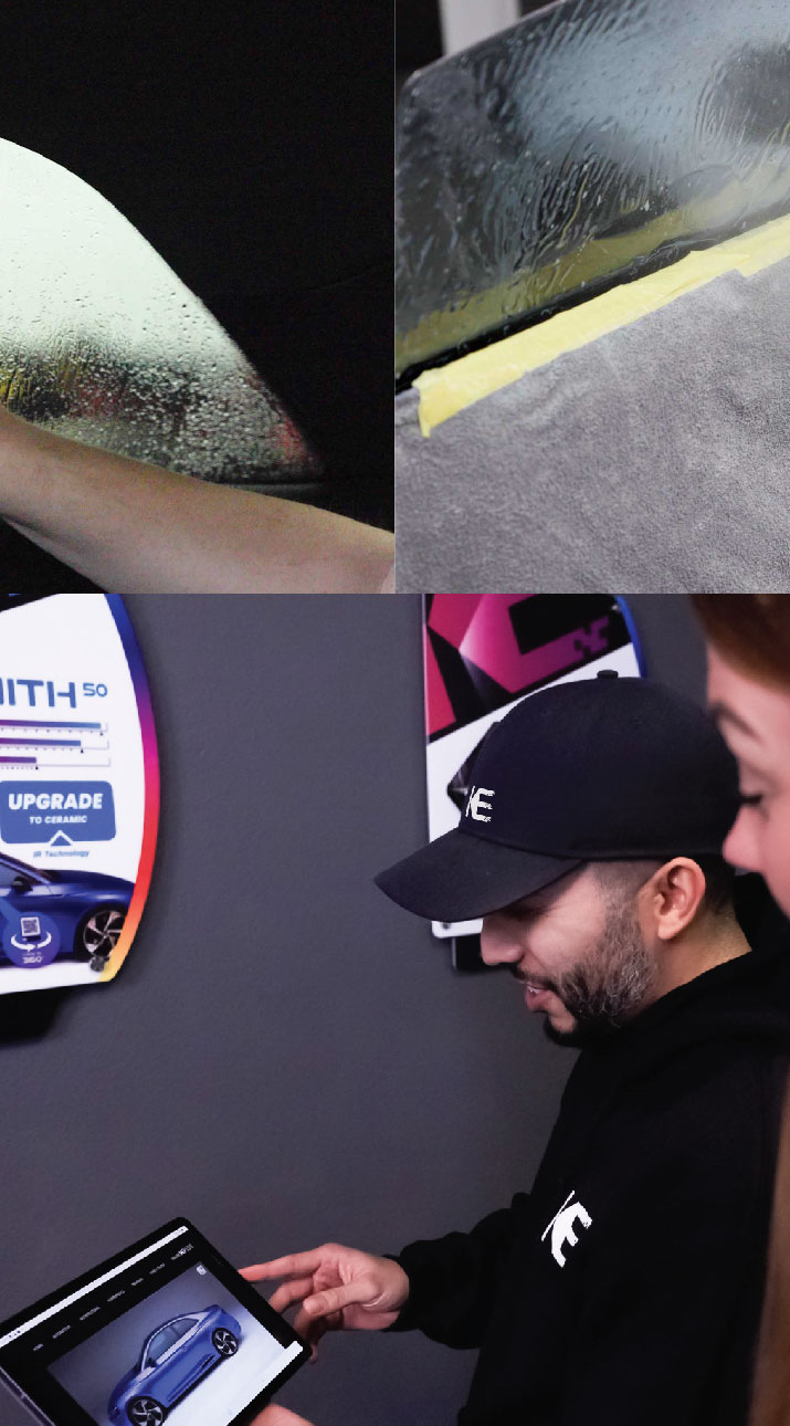 Kepler Dealer Showing Car Window Film Options to Customer in Charlotte, North Carolina