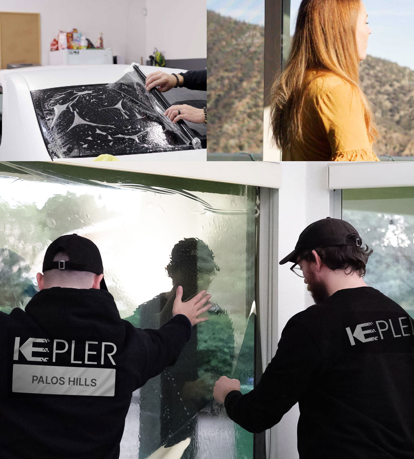 Expert Technician Installing High-tech Window Tint to Home in Palos Hills