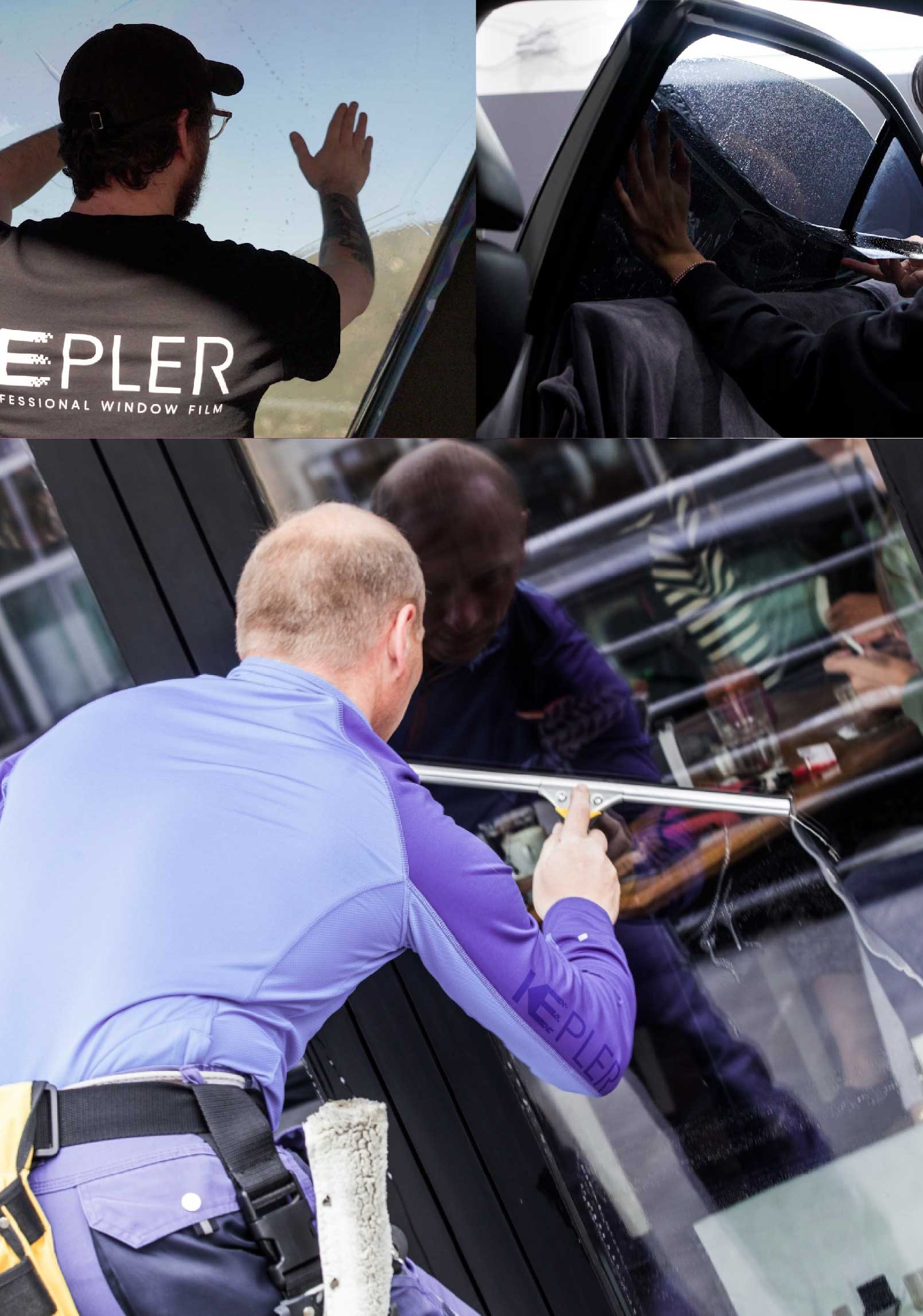 Kepler Expert Applying Anti-Graffiti Window Film to a Niles Shop Front