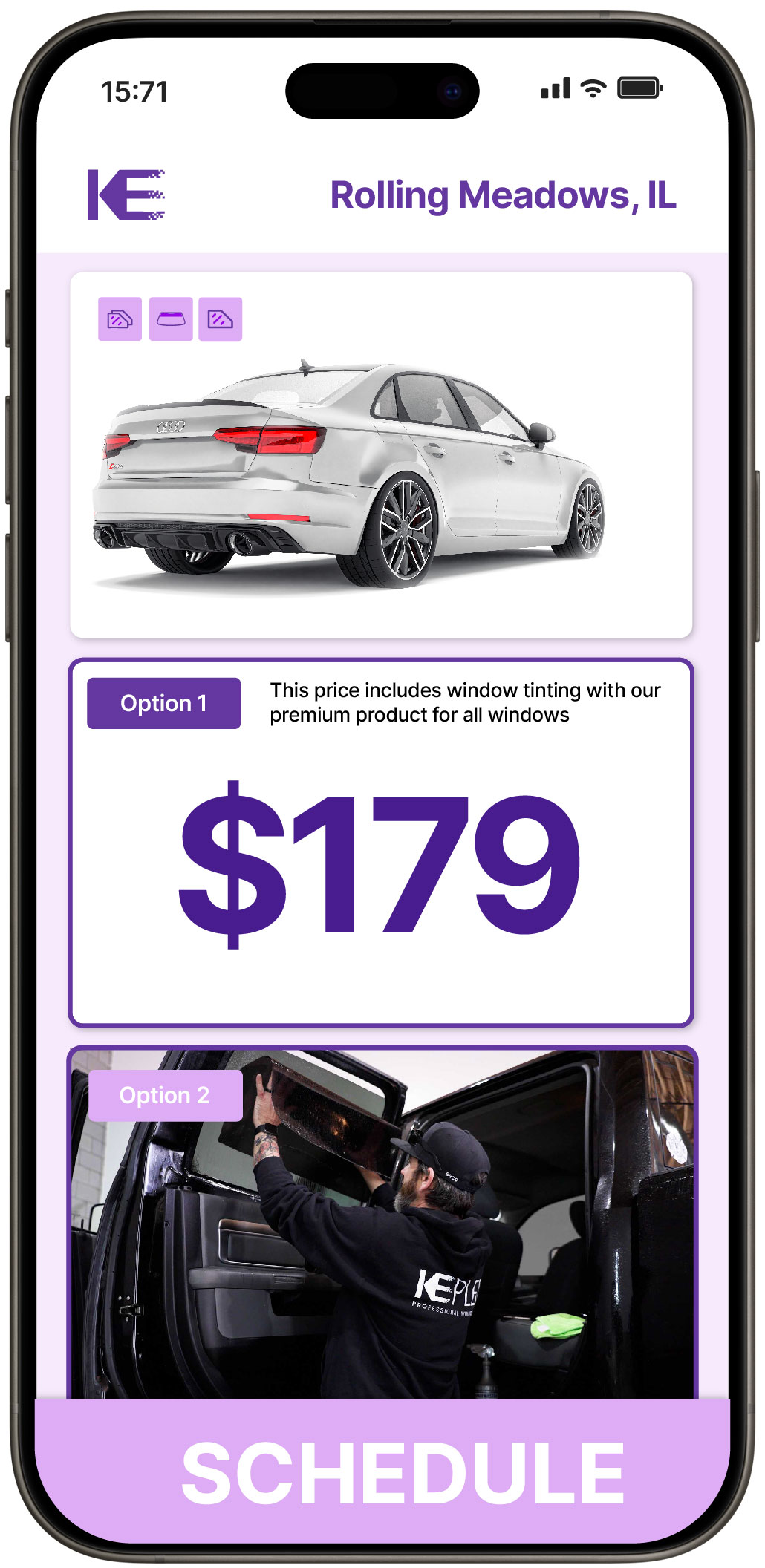 View Competitive Car Window Tinting Prices in Rolling Meadows, Illinois