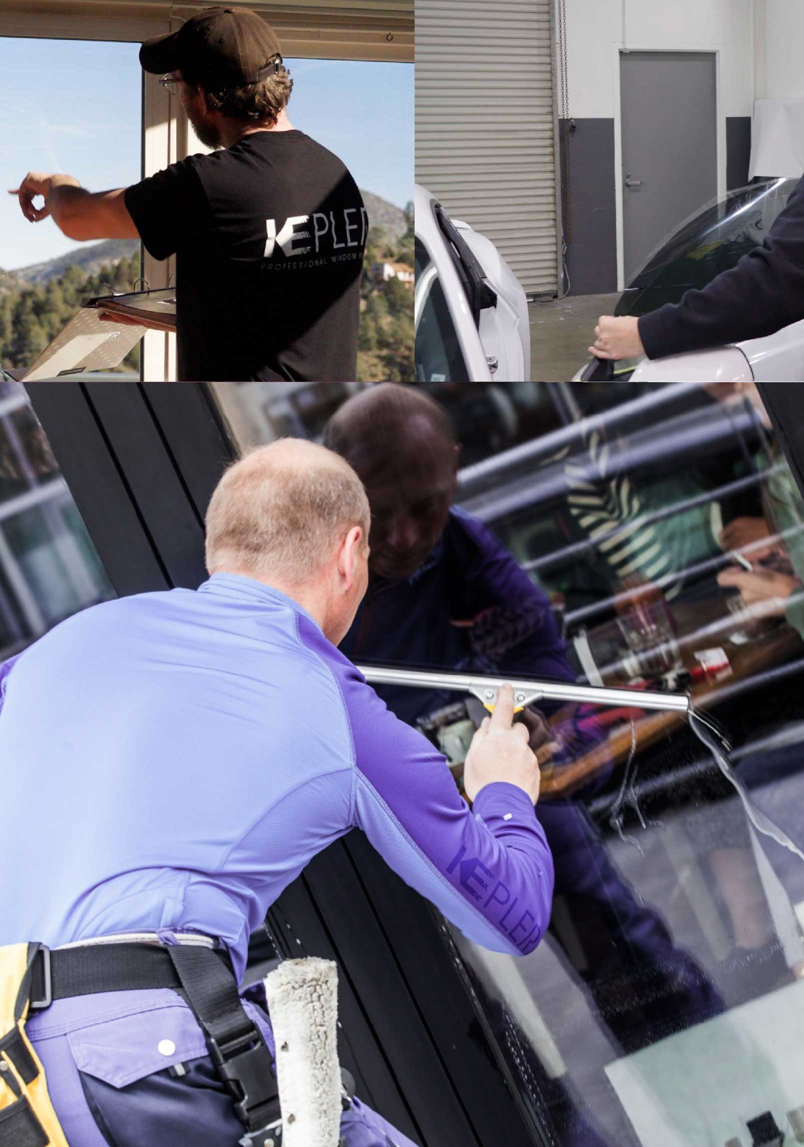 Kepler Skilled Applying Anti-Graffiti Window Film to a Westfield Shop Front