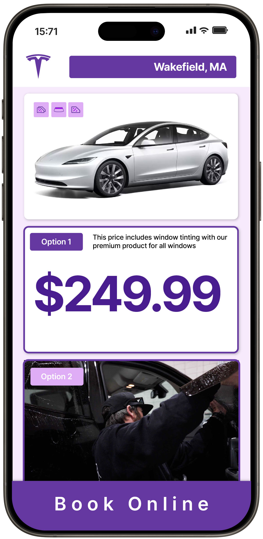 View Reasonable Tesla Window Tinting Rates in Wakefield, Massachusetts
