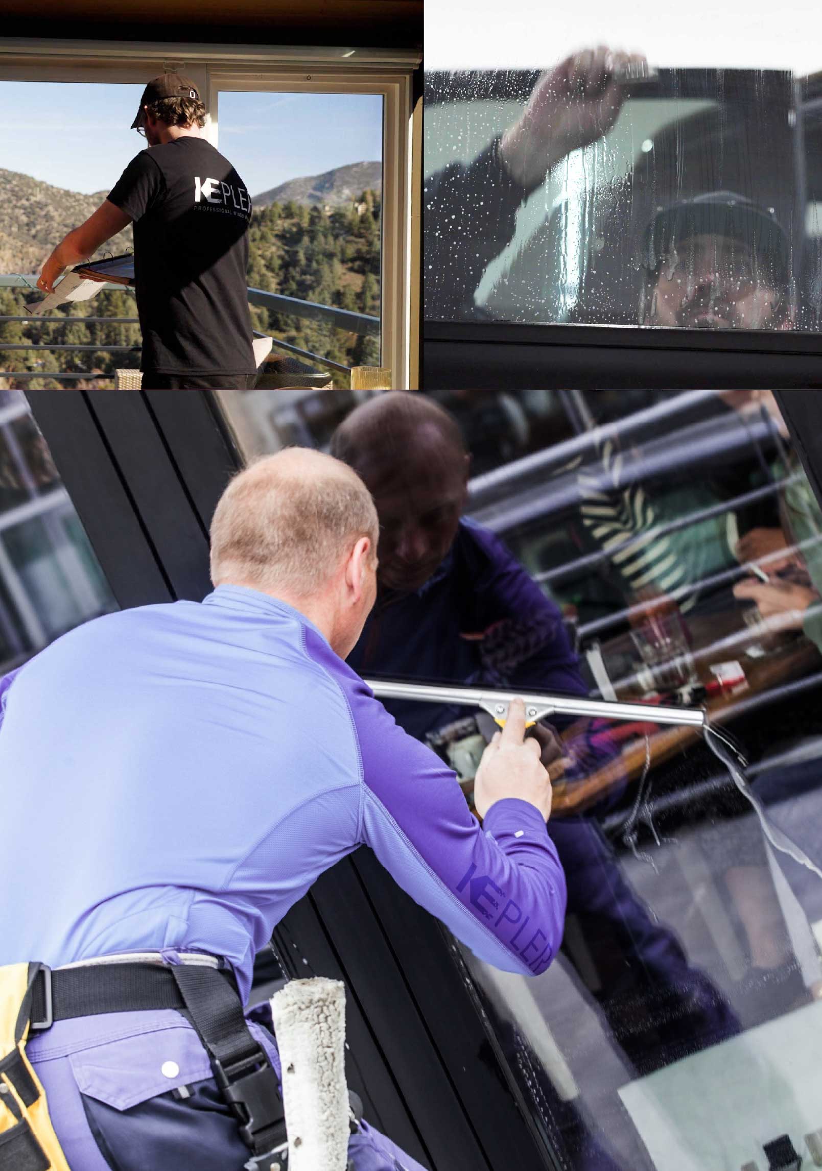 Kepler Professional Applying Anti-Graffiti Window Film to a Woodburn Shop Front