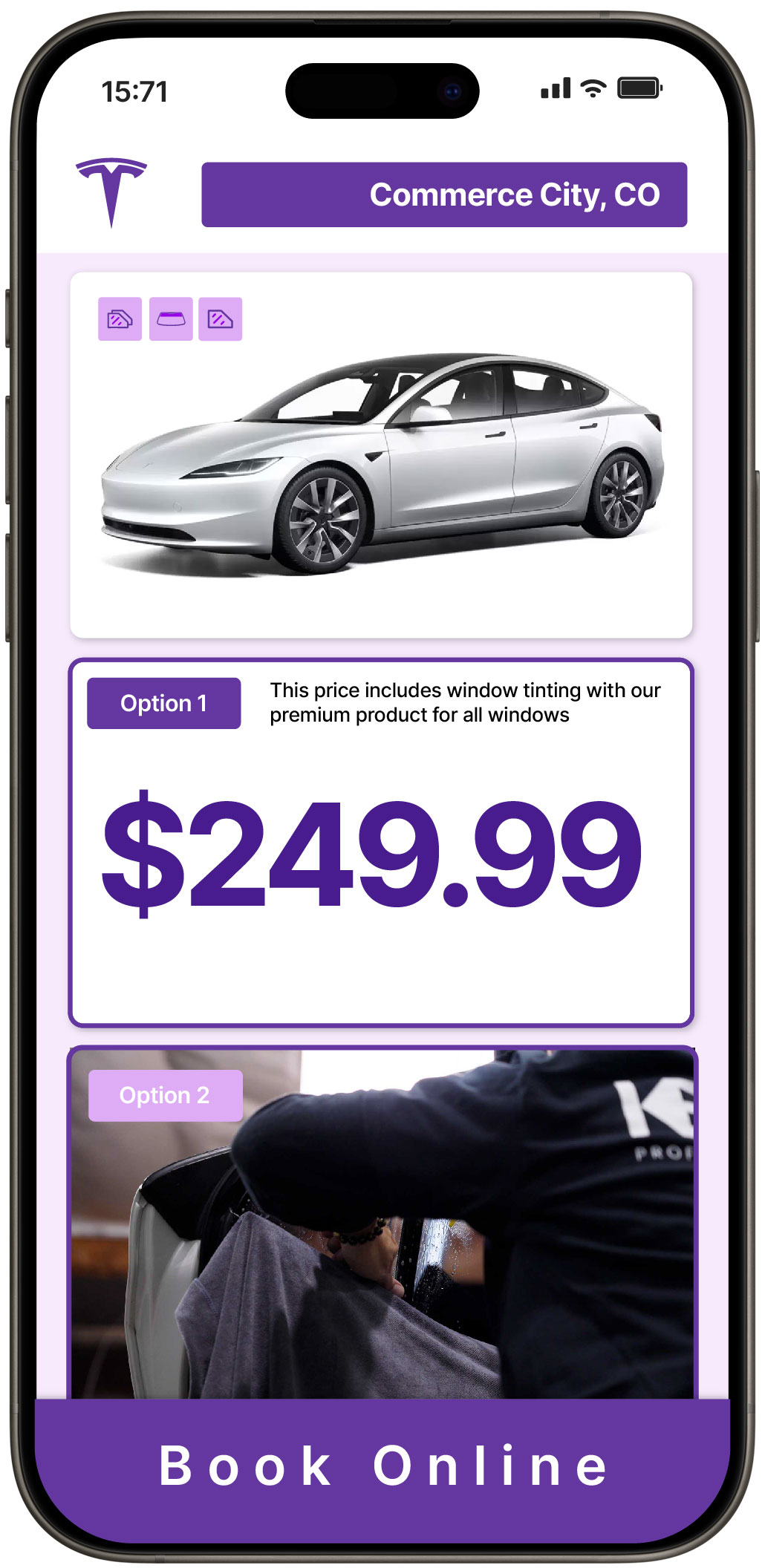 View Competitive Tesla Window Tinting Costs in Commerce City, Colorado