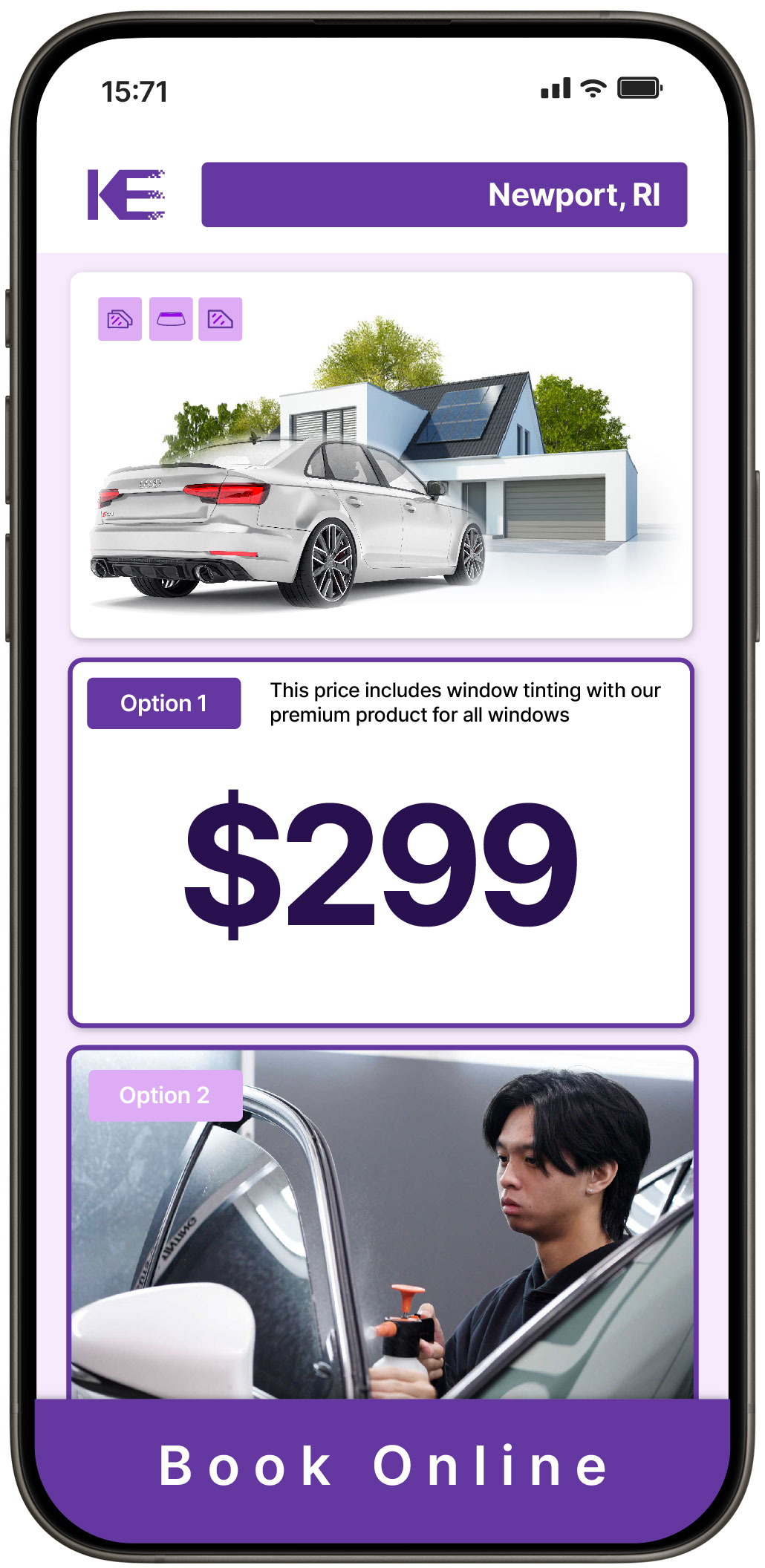 View Competitive Tesla Window Tinting Rates in North Providence, Rhode Island