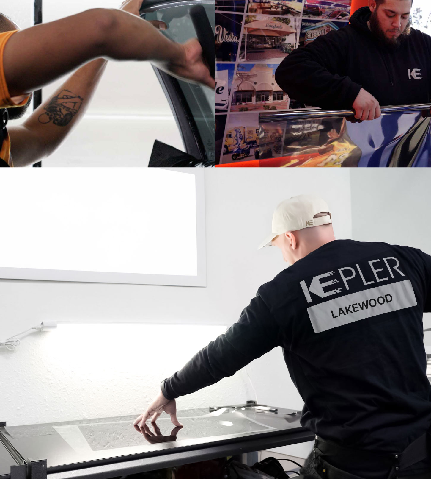 Window Tinting Specialist Cutting Film in Lakewood, California