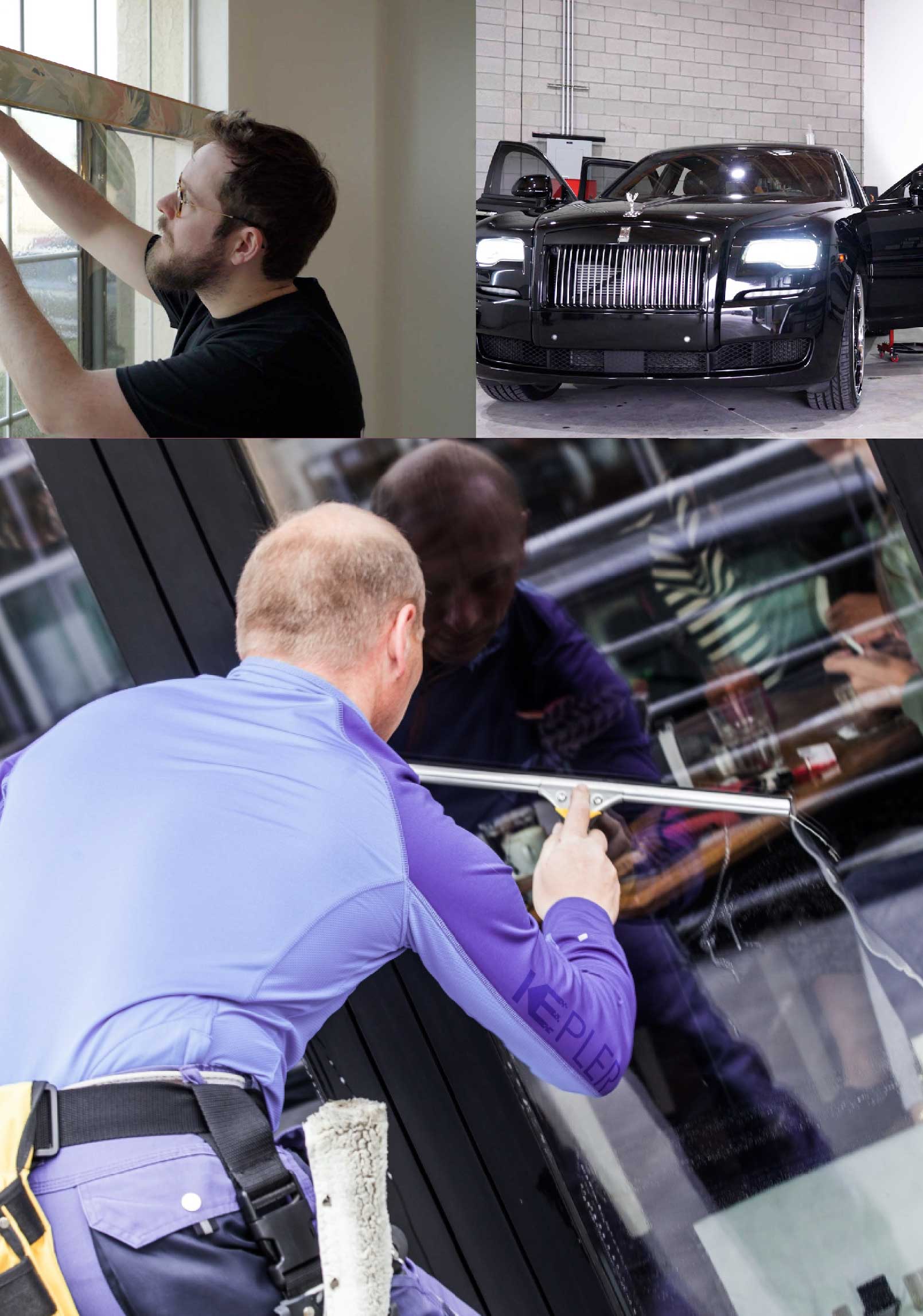 Kepler Expert Applying Anti-Graffiti Window Film to a Cary Shop Front