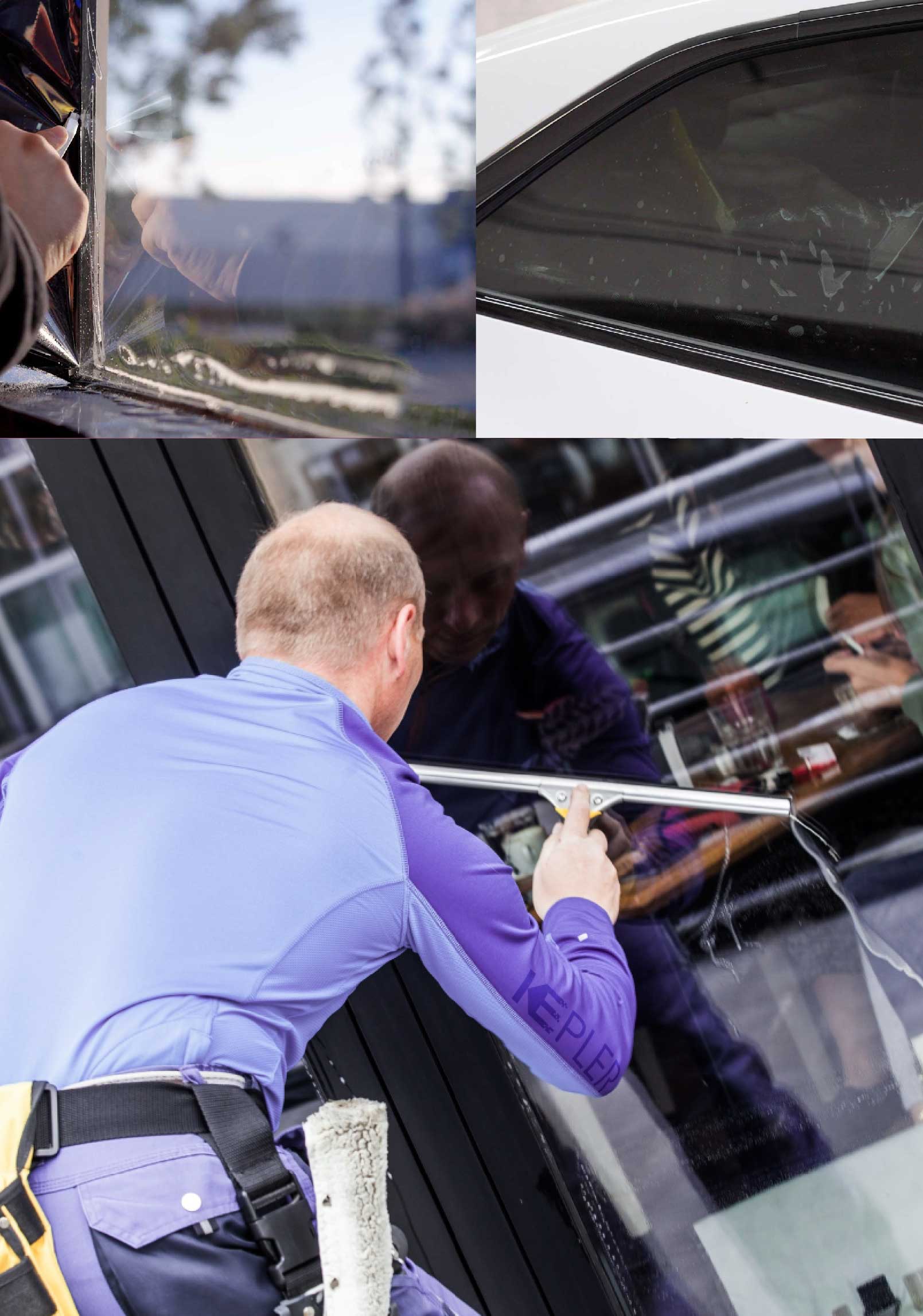 Kepler Skilled Applying Anti-Graffiti Window Film to a Sicklerville Shop Front