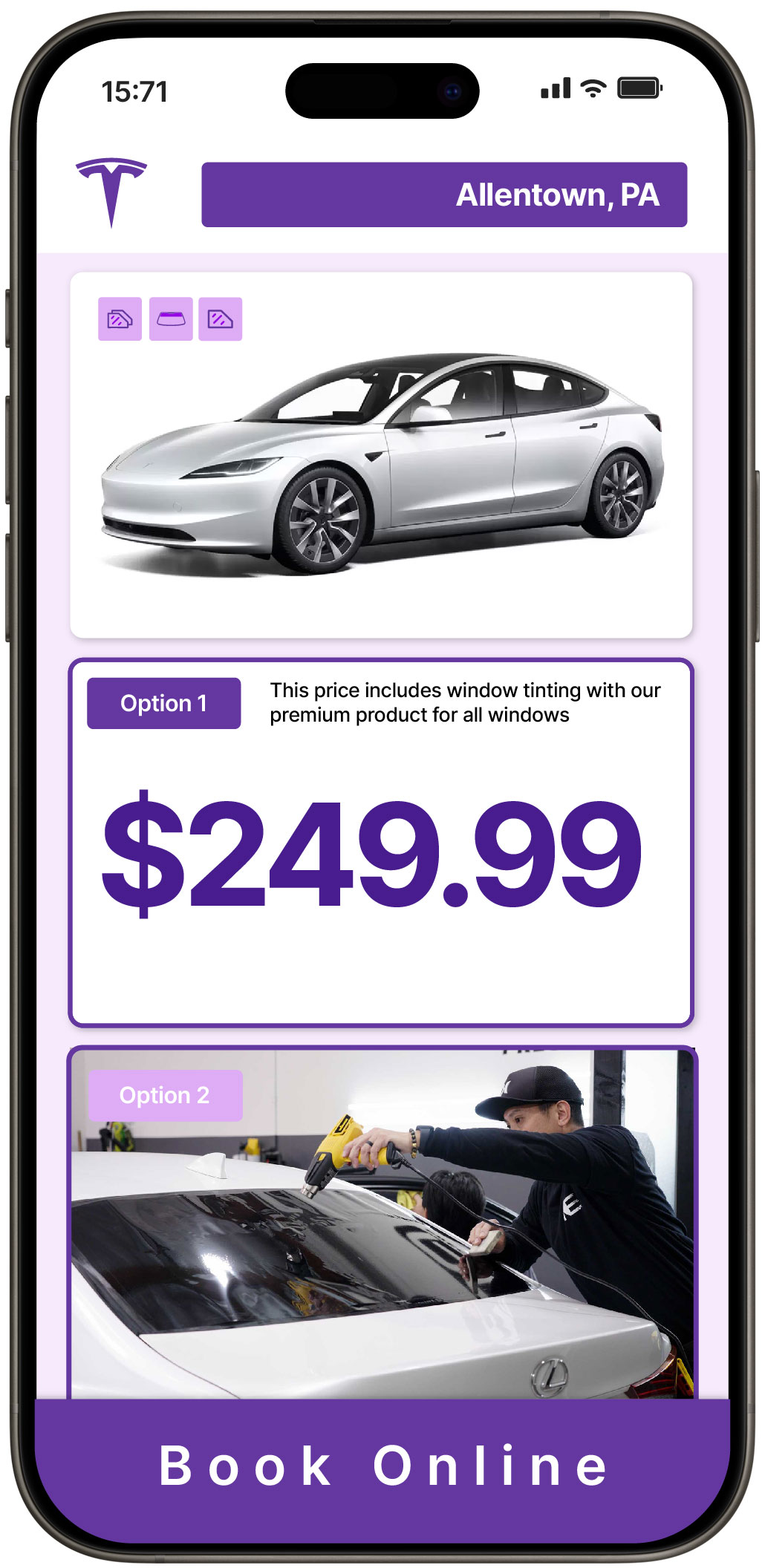 View Reasonable Tesla Window Tinting Rates in Allentown, Pennsylvania