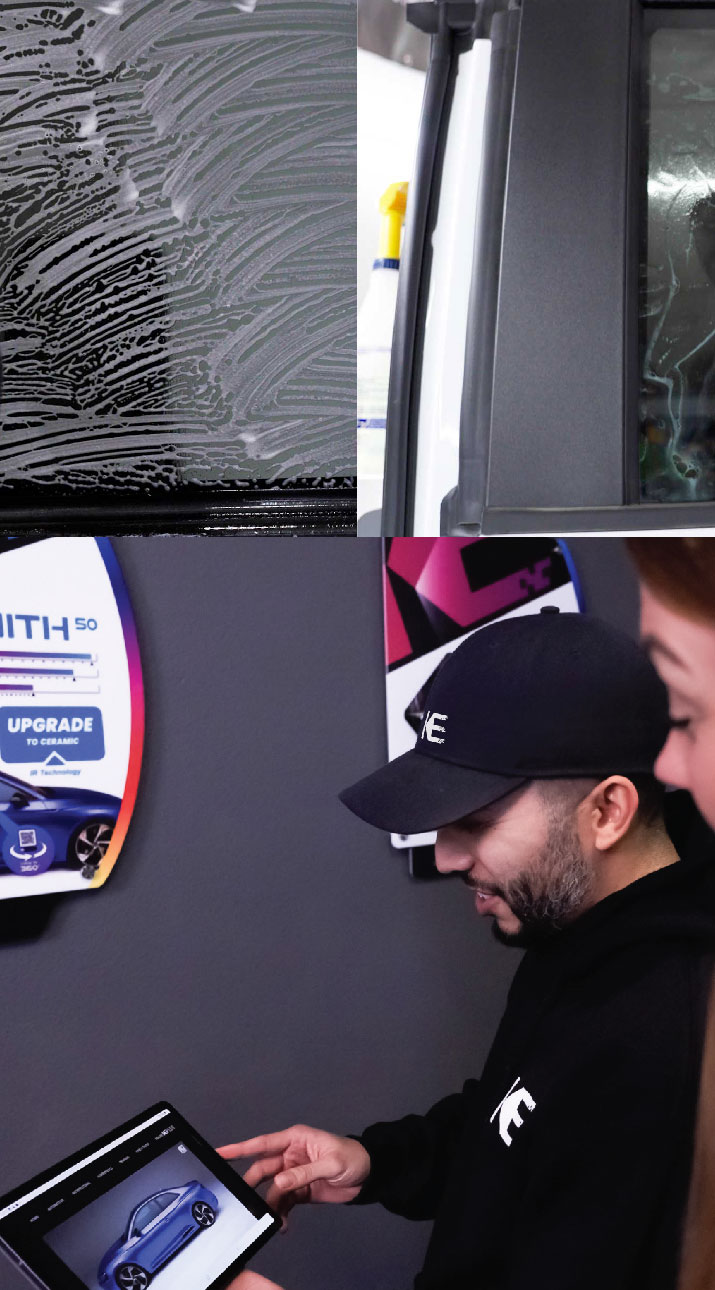 Kepler Dealer Showing Car Window Film Options to Customer in Buffalo, Minnesota