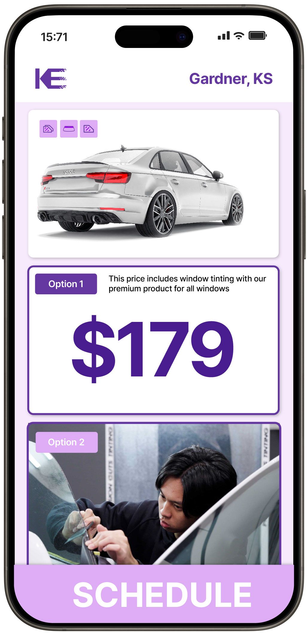 View Competitive Car Window Tinting Rates in Gardner, Kansas